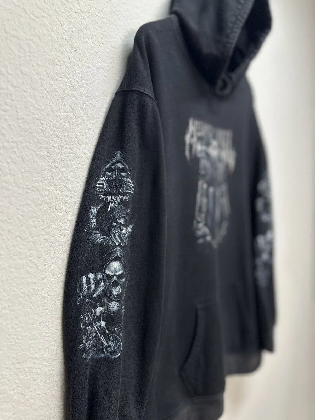 Band Tees Vintage Hoodie Welcome To Well Gothic Punk Wild 90s skull Size US XL / EU 56 / 4 - 7 Thumbnail