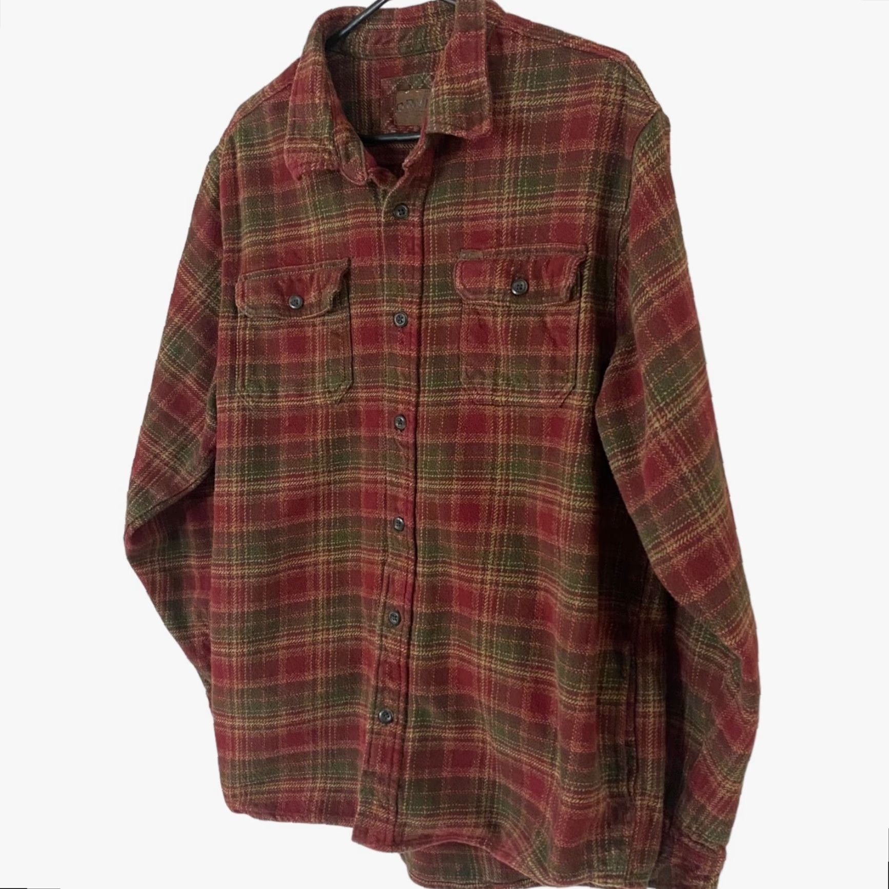 Orvis VINTAGE Orvis Big Bear Heavyweight Button-Up Flannel Shirt Mens XL Red & Green Plaid Size US XL / EU 56 / 4 - 2 Thumbnail