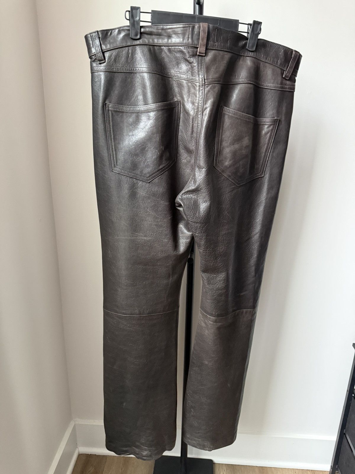Enfants Riches Deprimes Lambskin Leather Flared Pants Spring 2023 Size US 34 / EU 50 - 4 Thumbnail