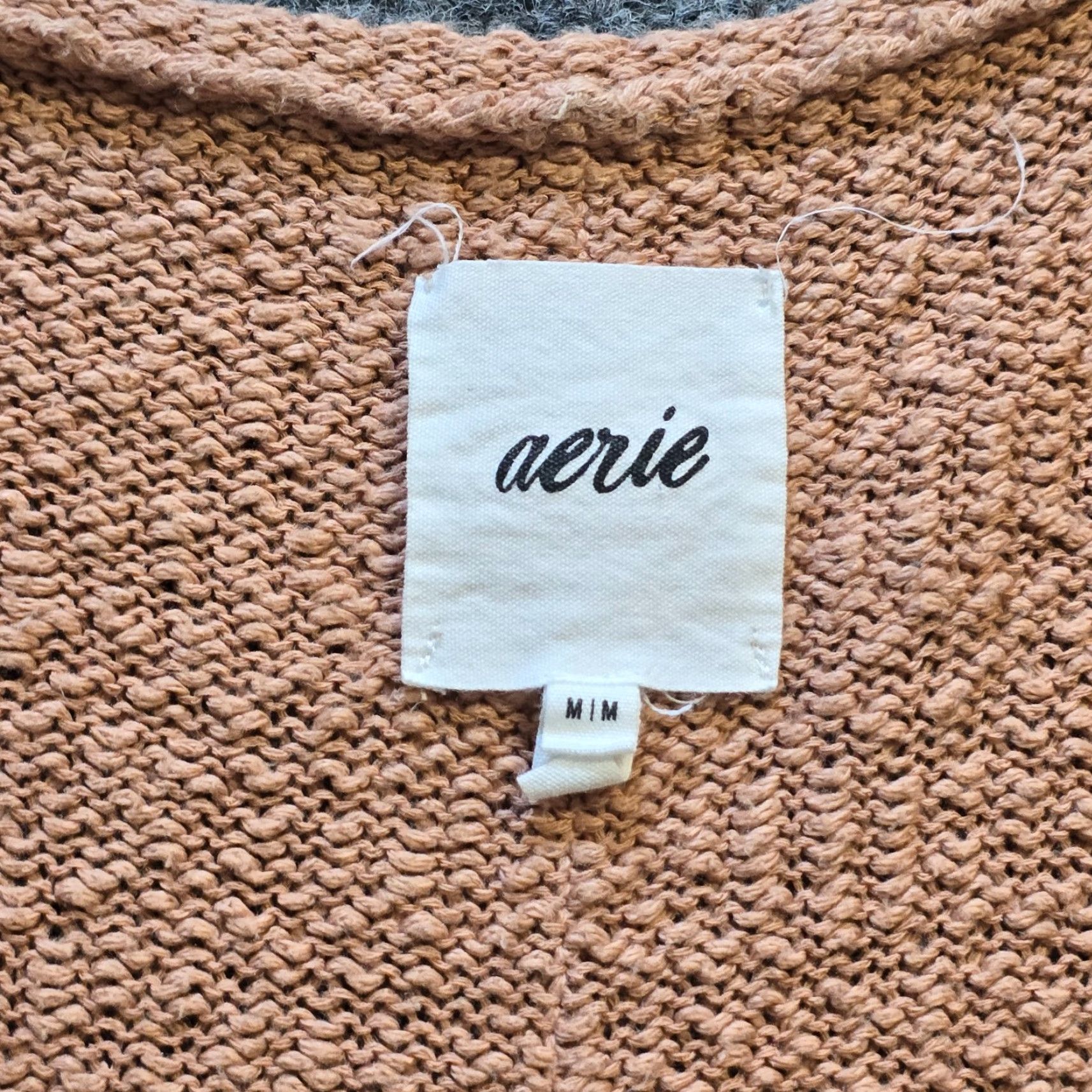 Vintage Aerie Sweater Women's Size M Beige Textured Knit Oversized Lounge Comfort Pullover Knit Classic Winter Fall Mens? Womens? Size M / US 6-8 / IT 42-44 - 4 Thumbnail