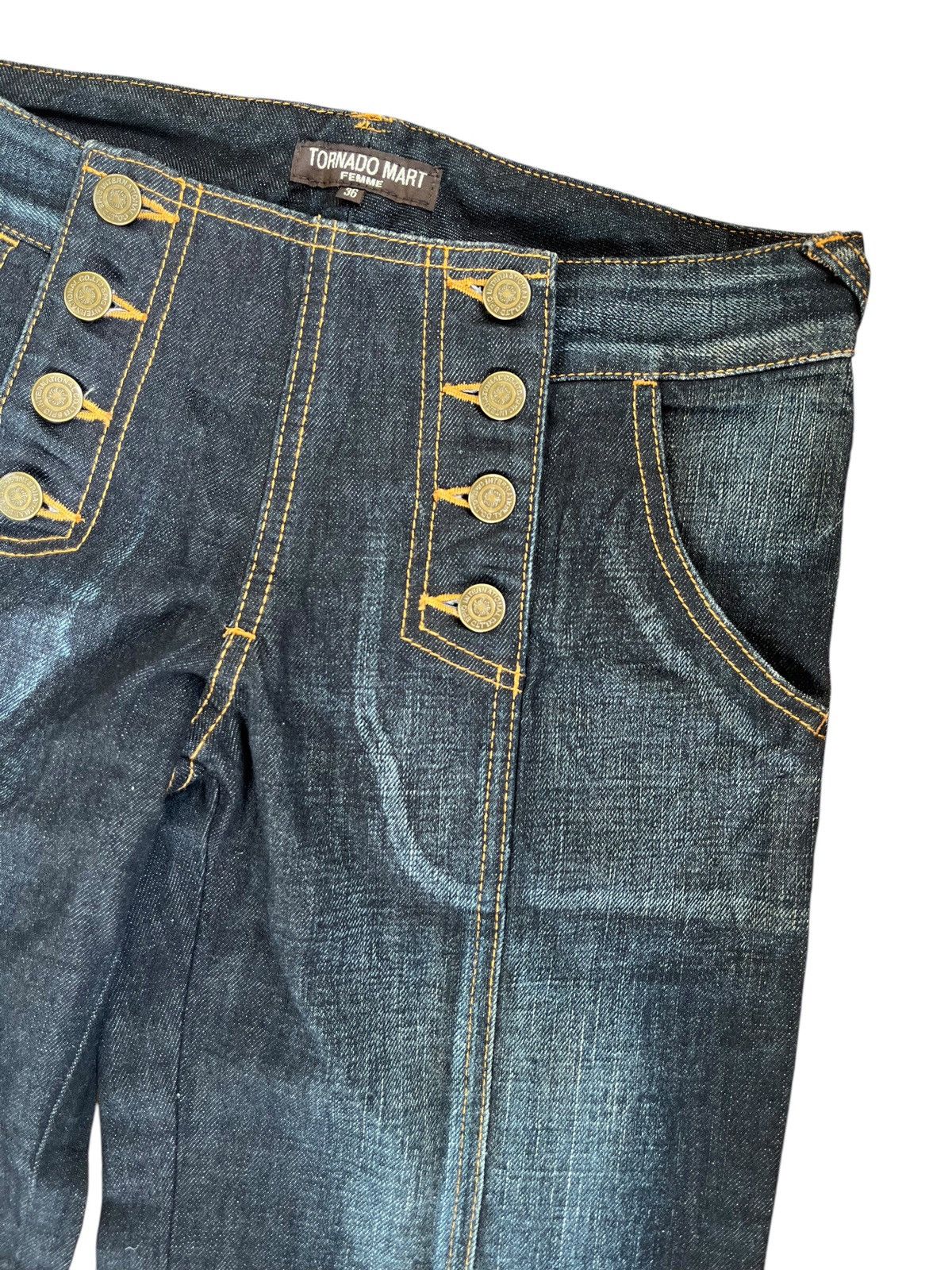 Tornado Mart Tornado Mart Femme wide leg flare jeans Size 29" - 4 Thumbnail