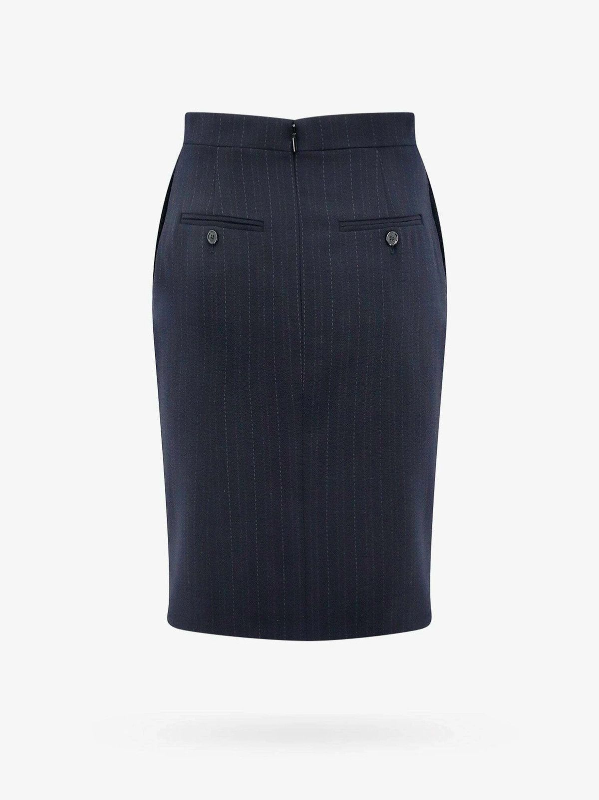 Saint Laurent Paris o1y0126 Mini Skirt in Navy Blue Size 28" / US 6 / IT 42 - 2 Thumbnail