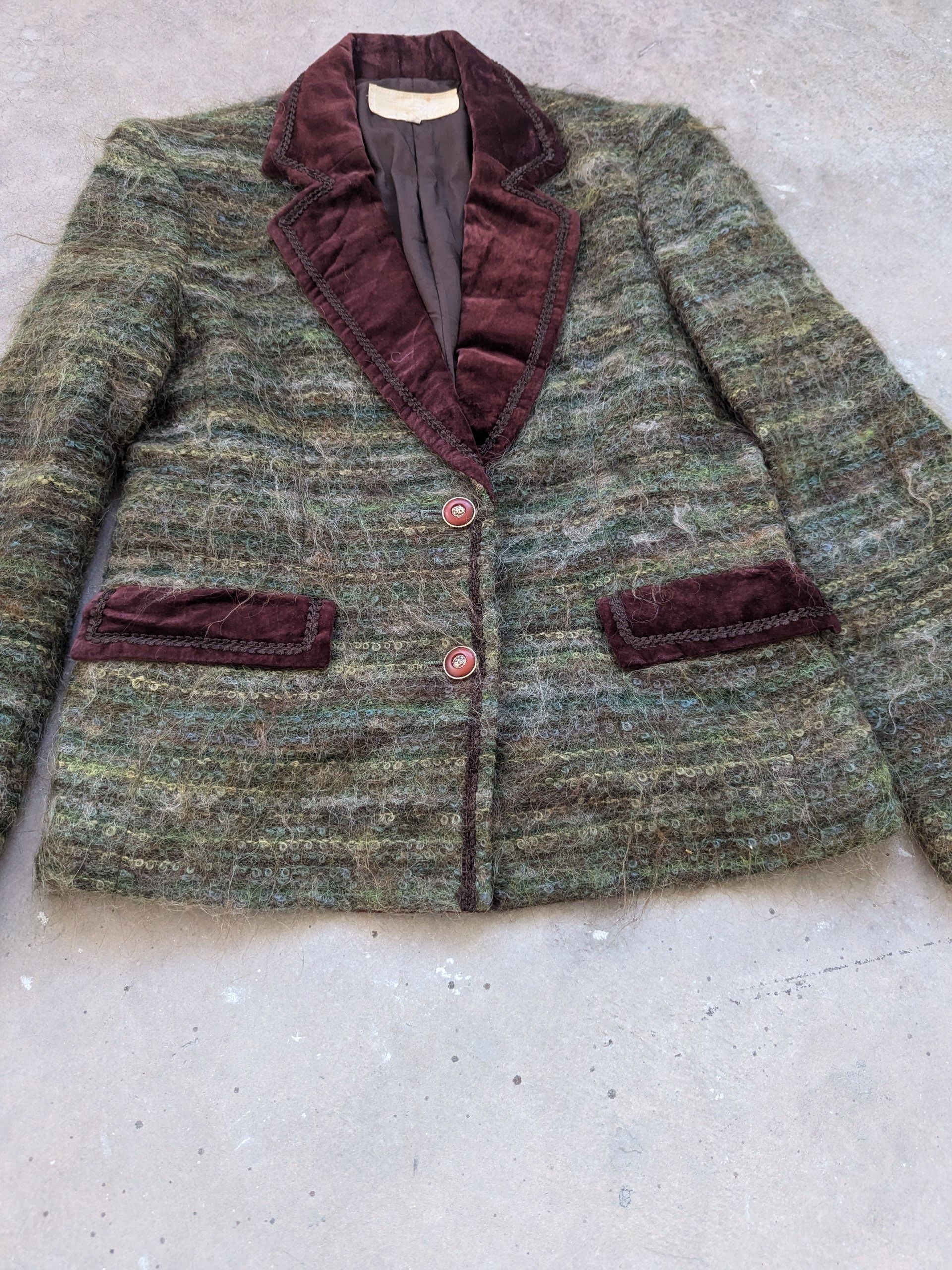 Japanese Brand × Le Grande Bleu (L.G.B.) × Vintage Vintage Wool Mohair Blazer Shaggy Size XS / US 0-2 / IT 36-38 - 6 Thumbnail