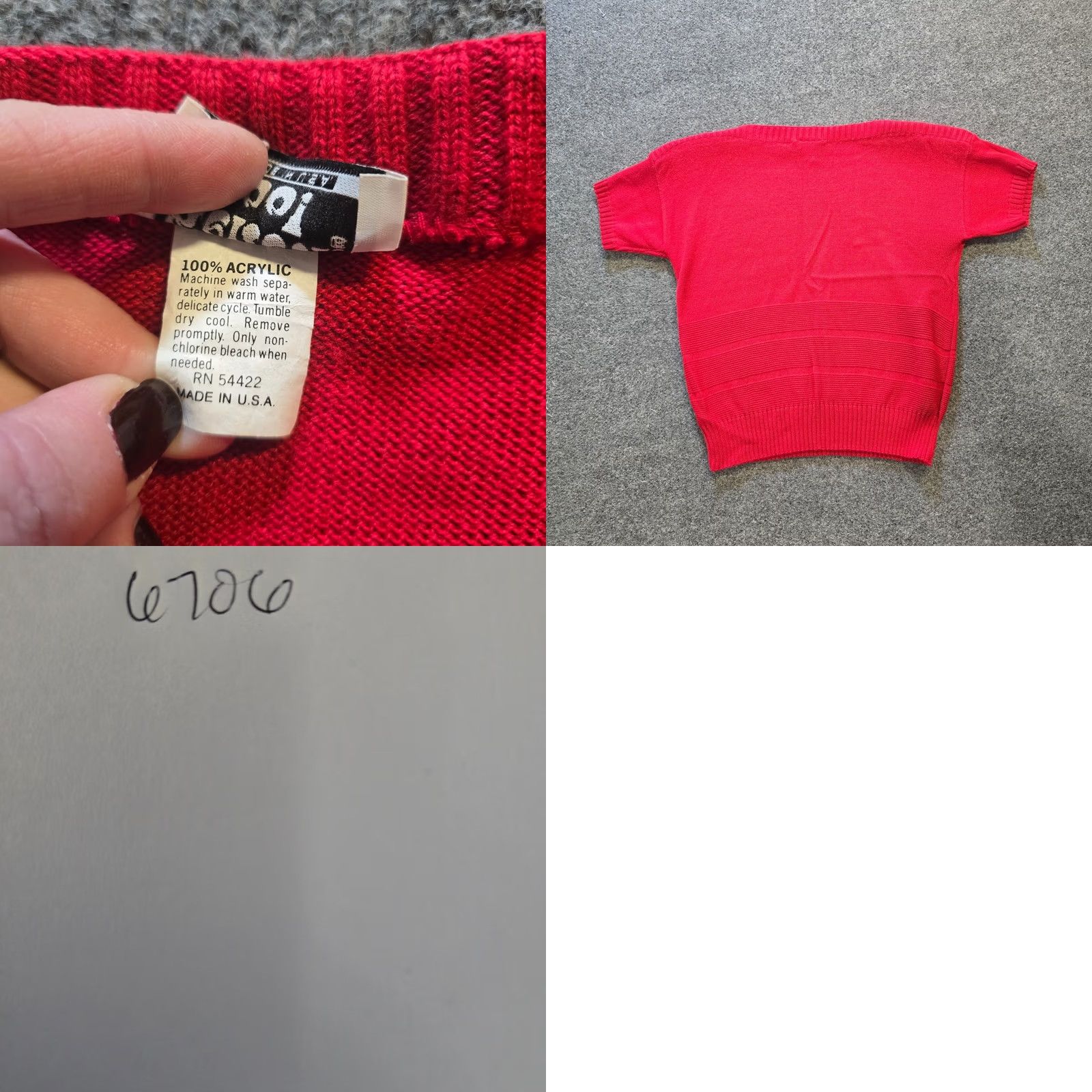Nautica VINTAGE Keneth Too Sweater Womens Medium Red Anchor Nautical Preppy Casual Pullover Knit Boat Neck Short Sleeve Regular Knit Size M / US 6-8 / IT 42-44 - 8 Thumbnail