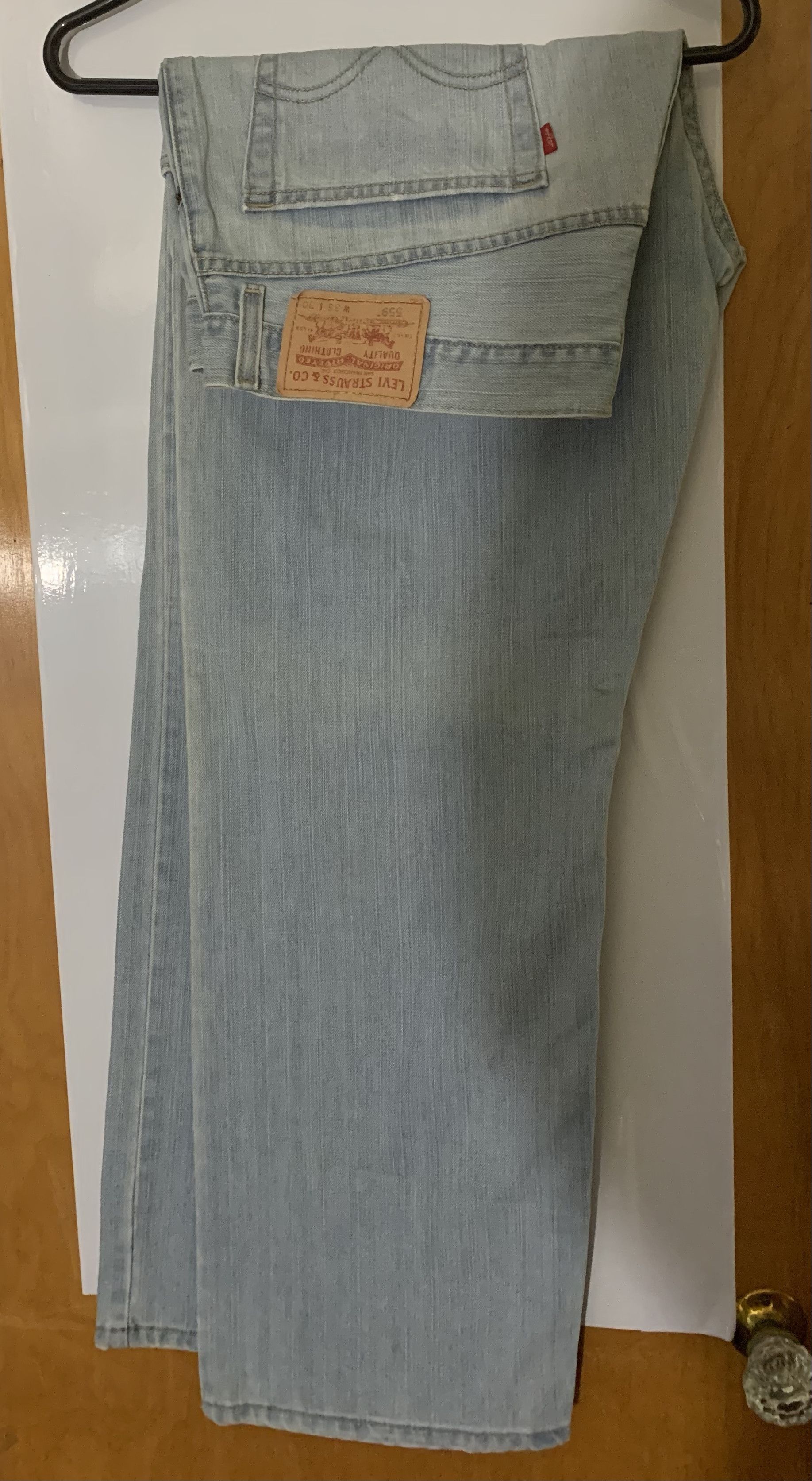 Levi's Levi's 559 Jeans Mens 36x30 Relaxed Straight Rinsed Blue Size US 36 / EU 52 - 7 Thumbnail