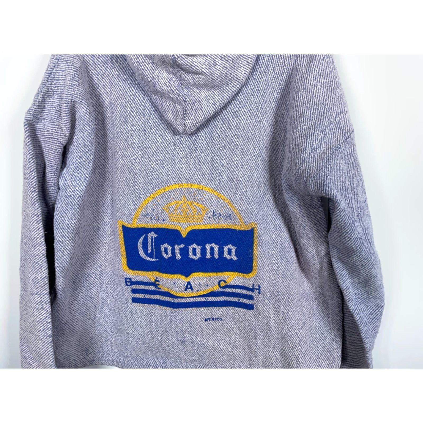 Vintage VINTAGE Corona Beach Baja Hoodie Men XL Gray Blue Graphic Print Hooded Pullover 90s Mexico Made Size US XL / EU 56 / 4 - 4 Thumbnail