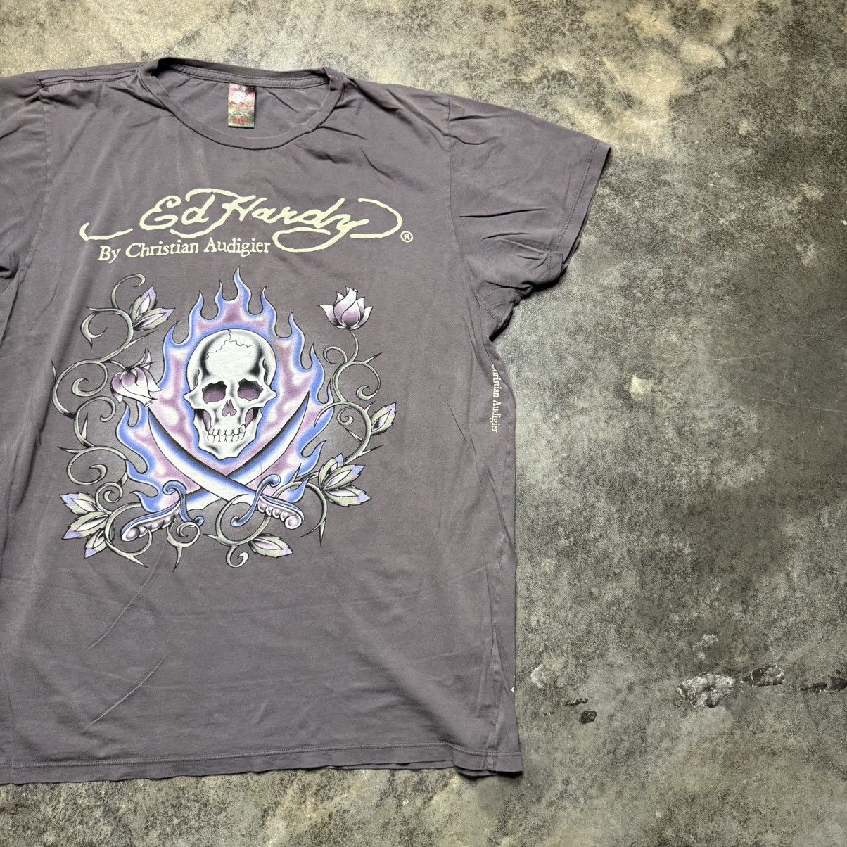 Ed Hardy vintage y2k edhardy baggy skull sword tshirt Size US XXL / EU 58 / 5 - 3 Thumbnail