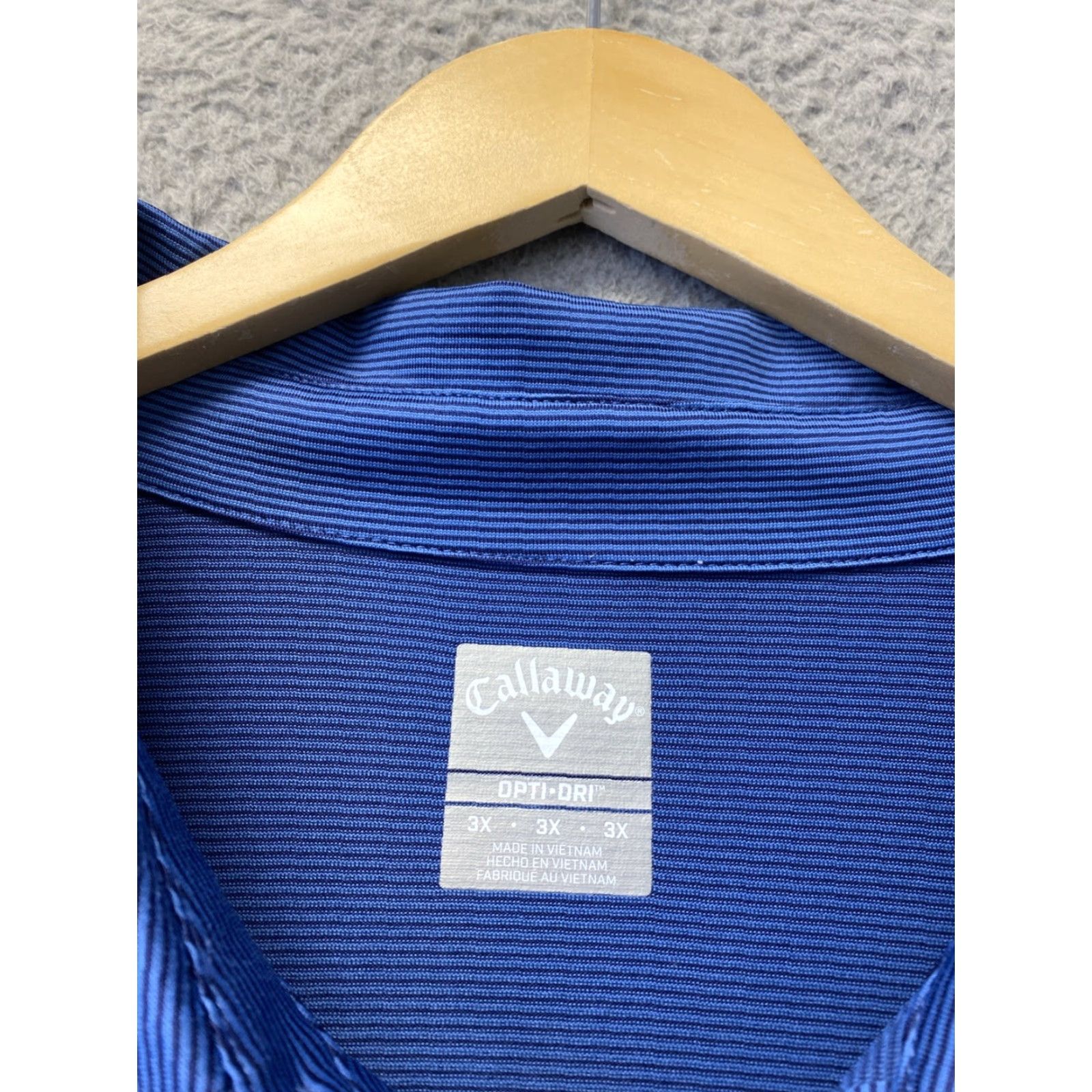 Callaway Callaway Polo Shirt Men 3XL Blue Striped Performance Stretch Golf Polo Mens Regular Short Sleeve Button-Down Collared Logo Sports Activewear Size US XXL / EU 58 / 5 - 4 Thumbnail
