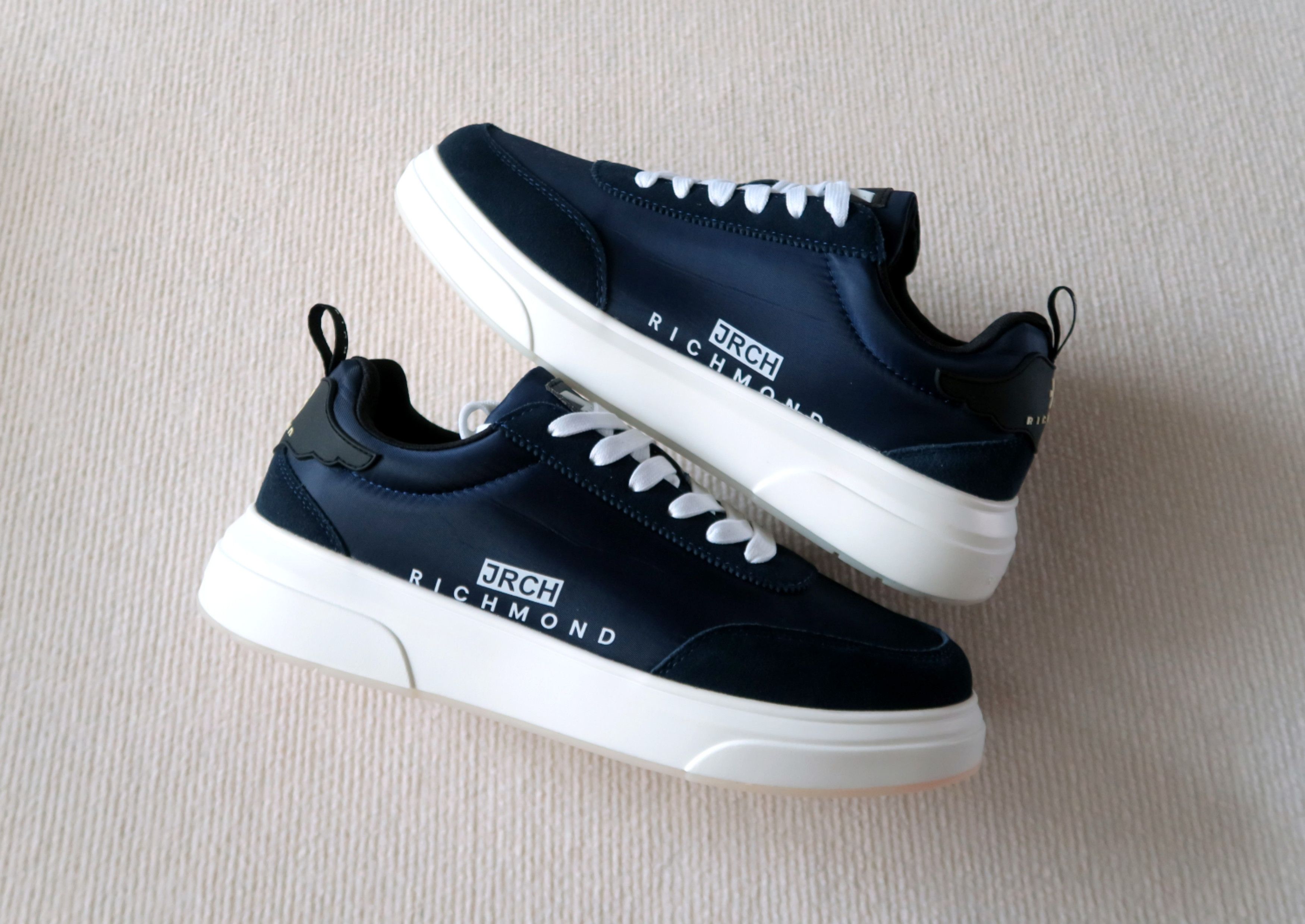 John Richmond John Richmond Navy Contrast Logo Sneakers Size US 12 / EU 45 - 1 Thumbnail
