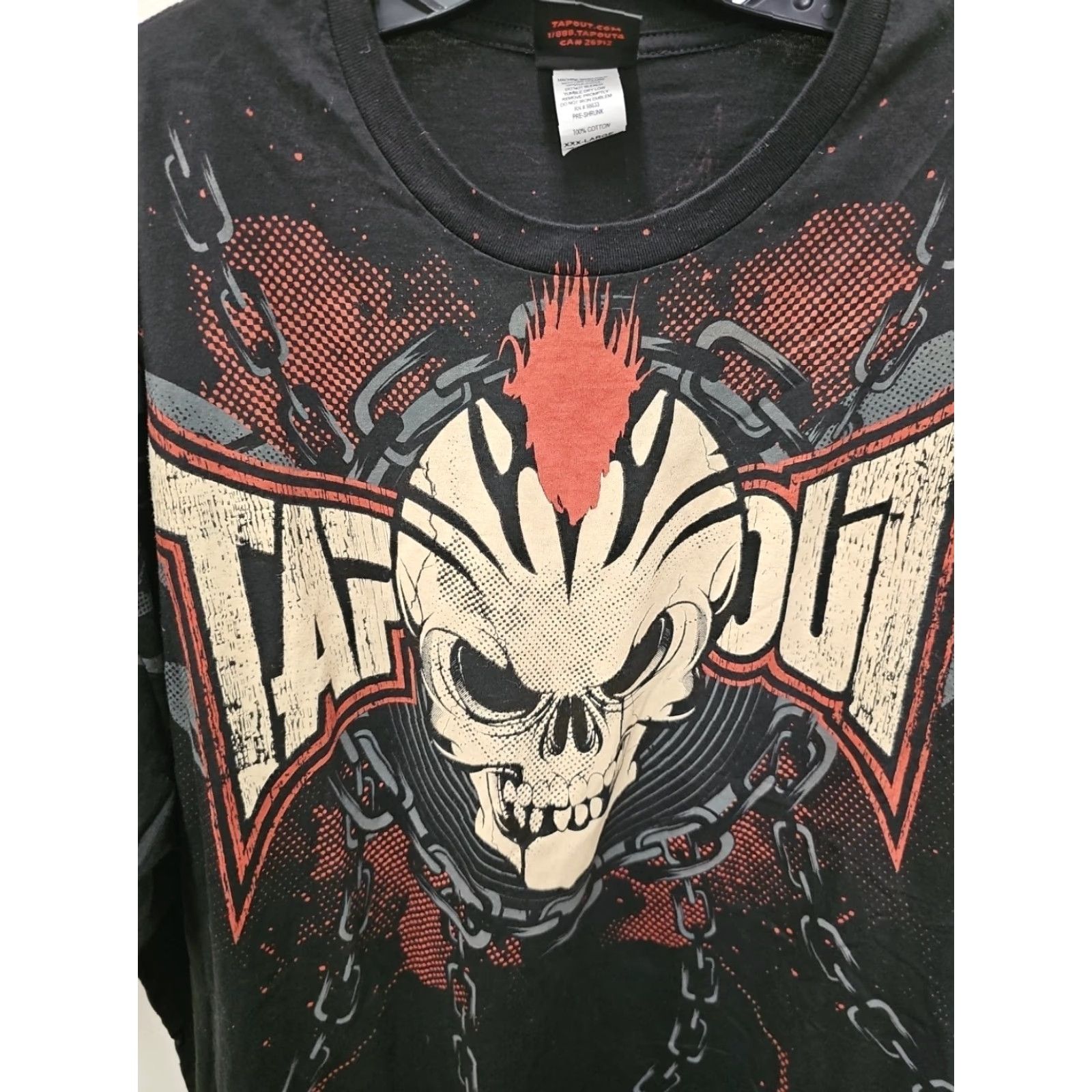 Tapout Tapout Shirt Mens 3XL Black Graphic Print Grunge Vintage T-Shirt Crew Neck Casual Short Sleeve Logo Size US XXL / EU 58 / 5 - 2 Thumbnail
