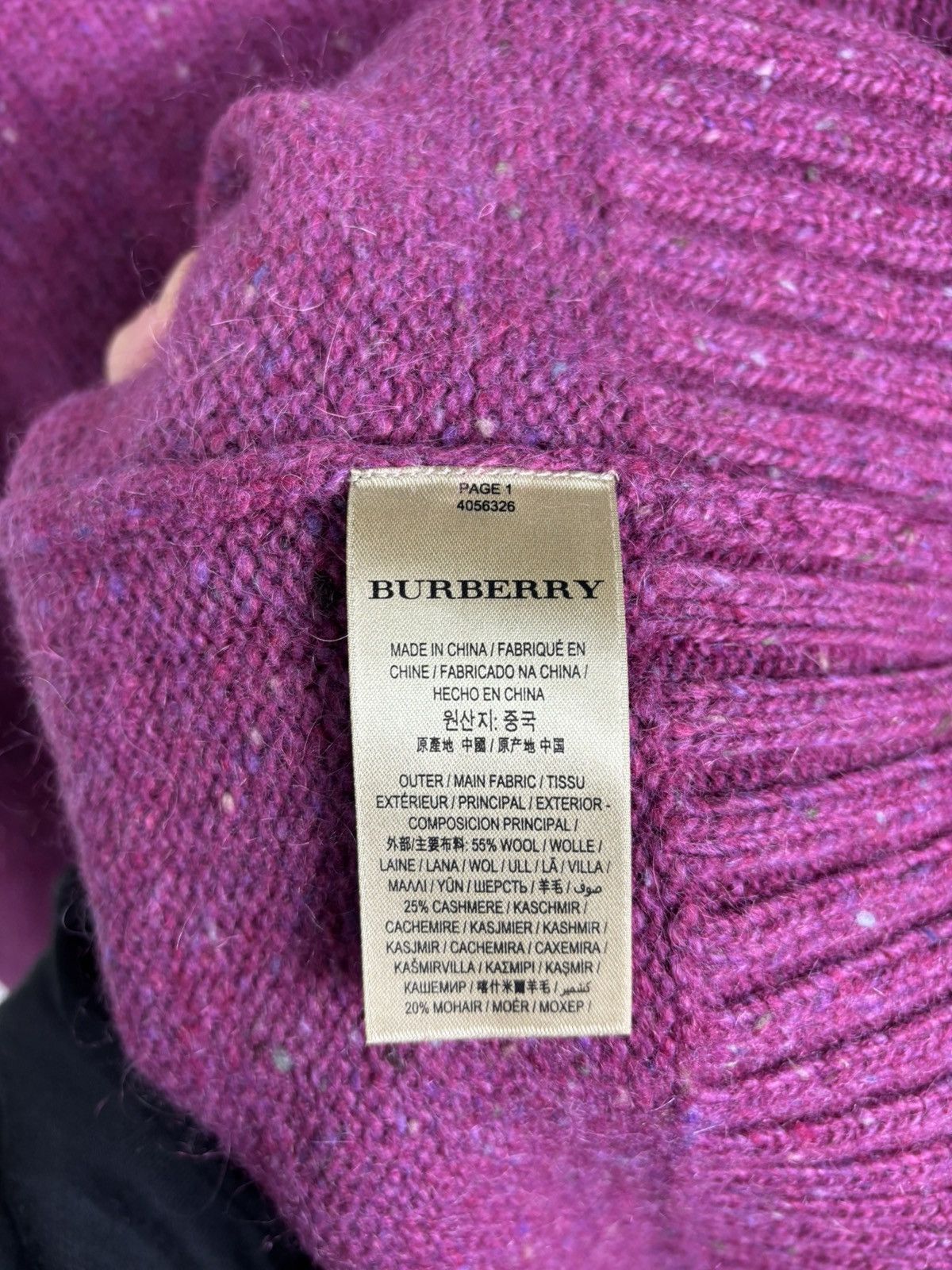 Burberry Burberry Men’s Wool Sweater XL Raspberry Red Pullover Jumper Size US XL / EU 56 / 4 - 9 Thumbnail