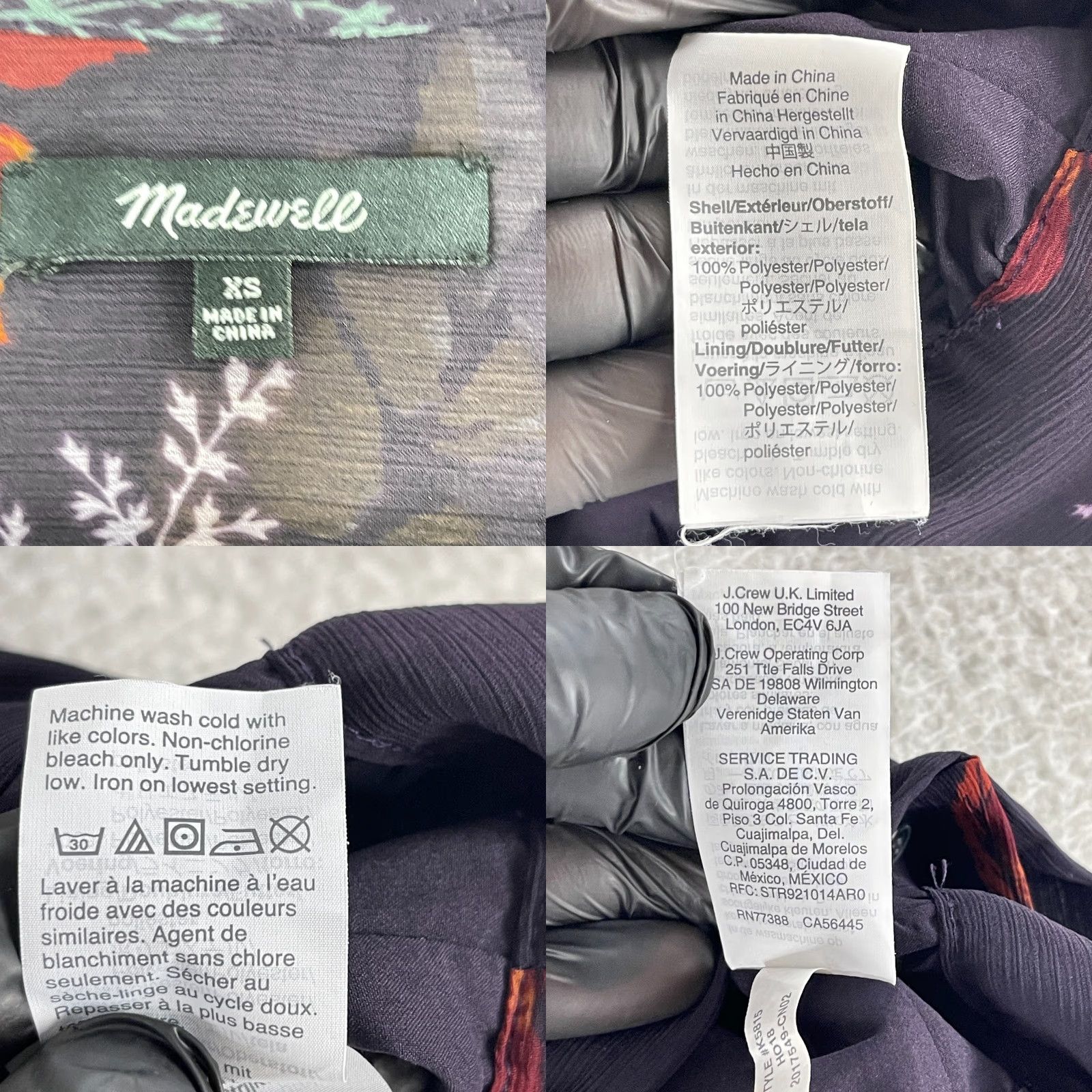 Madewell Madewell Purple Floral Blooming Oasis Wrap Shirt Womens XS 3/4 Sleeve V-Neck Cropped Blouse Size XS / US 0-2 / IT 36-38 - 8 Thumbnail