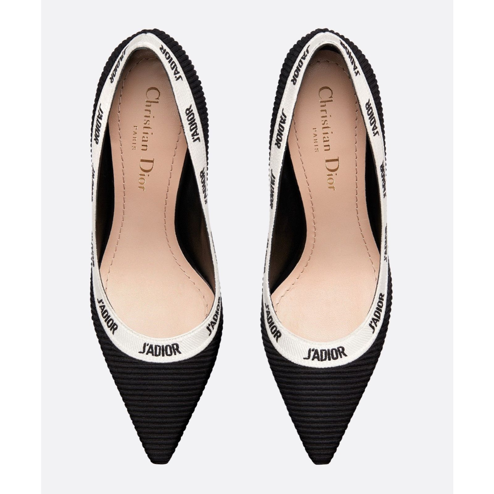 Dior Dior J'adior Jadior Black White Ribbon Logo Embroidered Size US 8.5 / IT 38.5 - 8 Thumbnail