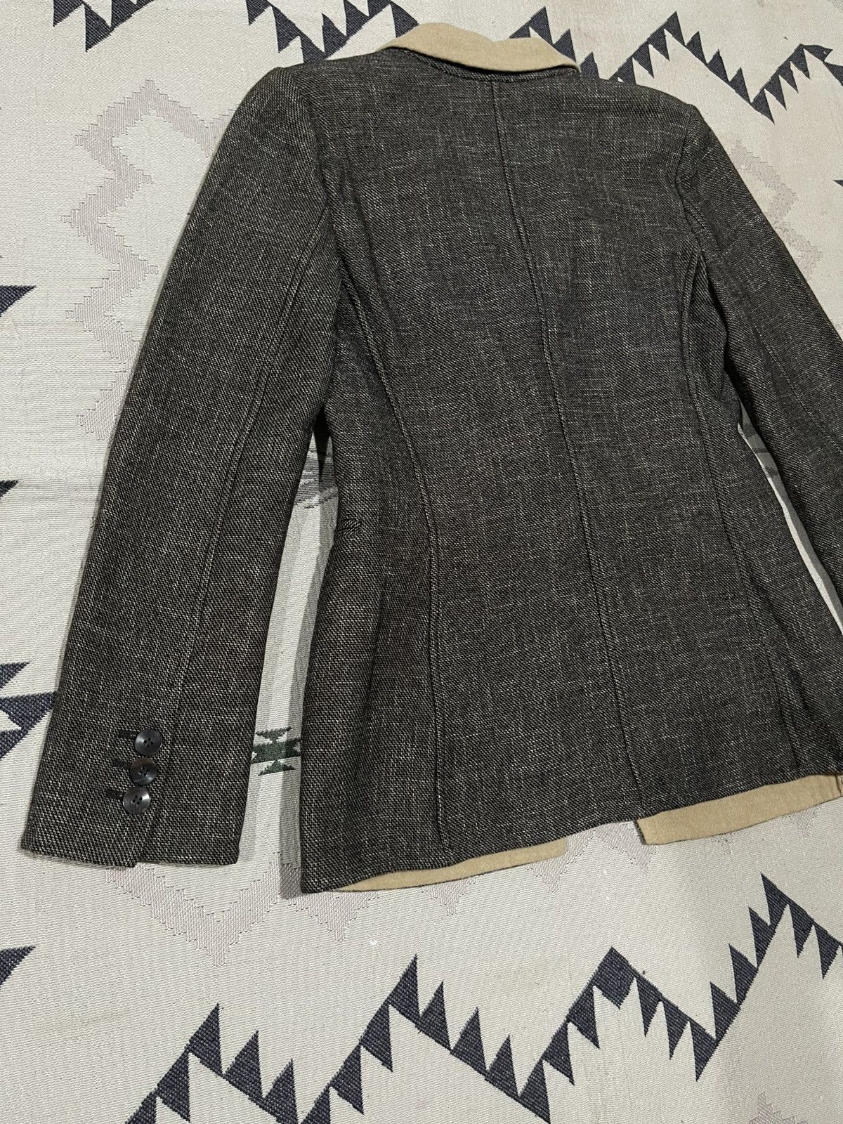Armani Collezioni 1990s ARMANI COLLEZIONI WOOL BLEND TWEED RARE BLAZER Size S / US 4 / IT 40 - 11 Thumbnail