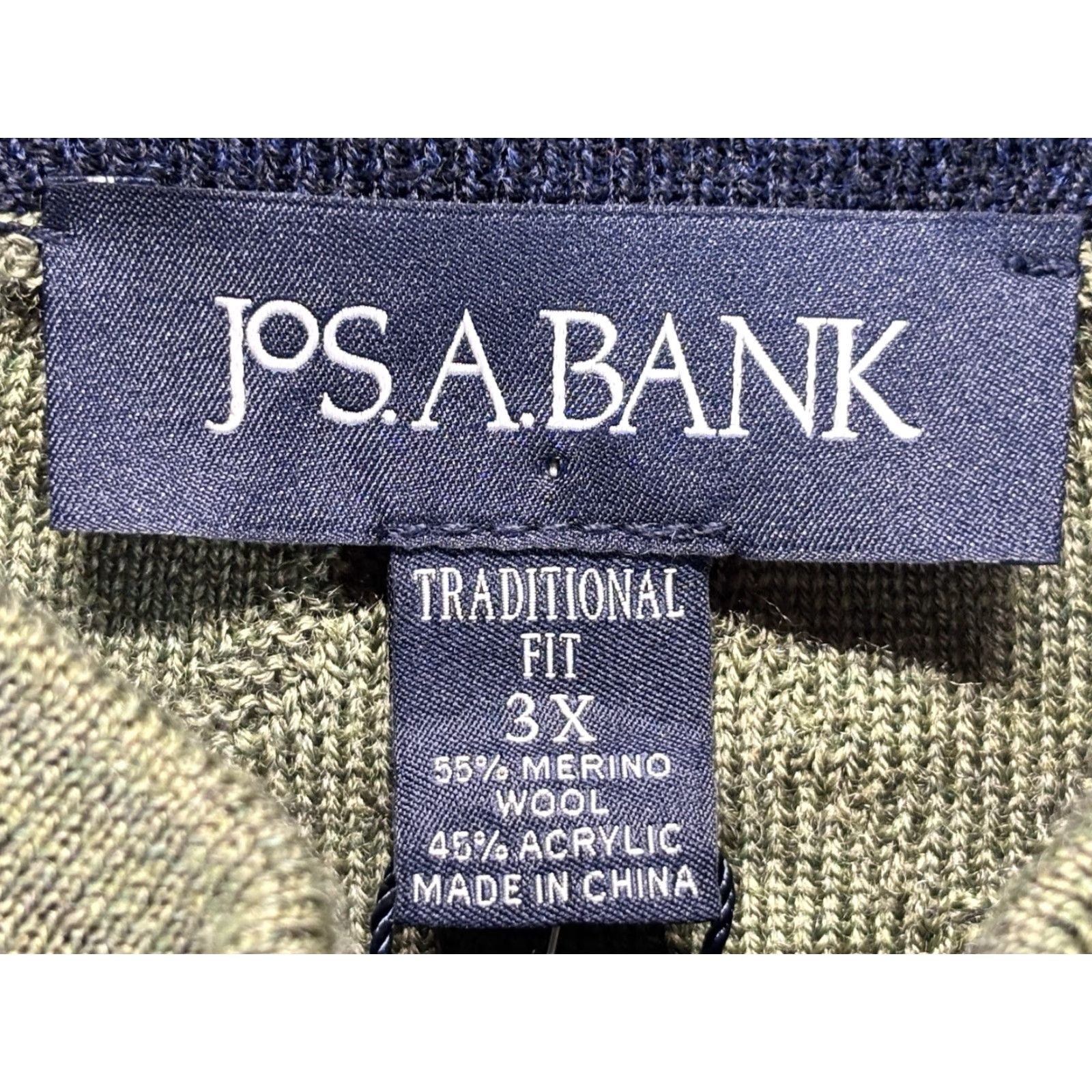 Jos. A. Bank Jos. A. Bank 1/4 Zip Sweater Mens 3XL Green Knit Pullover Big & Tall Traditional Fit Size US XXL / EU 58 / 5 - 4 Thumbnail