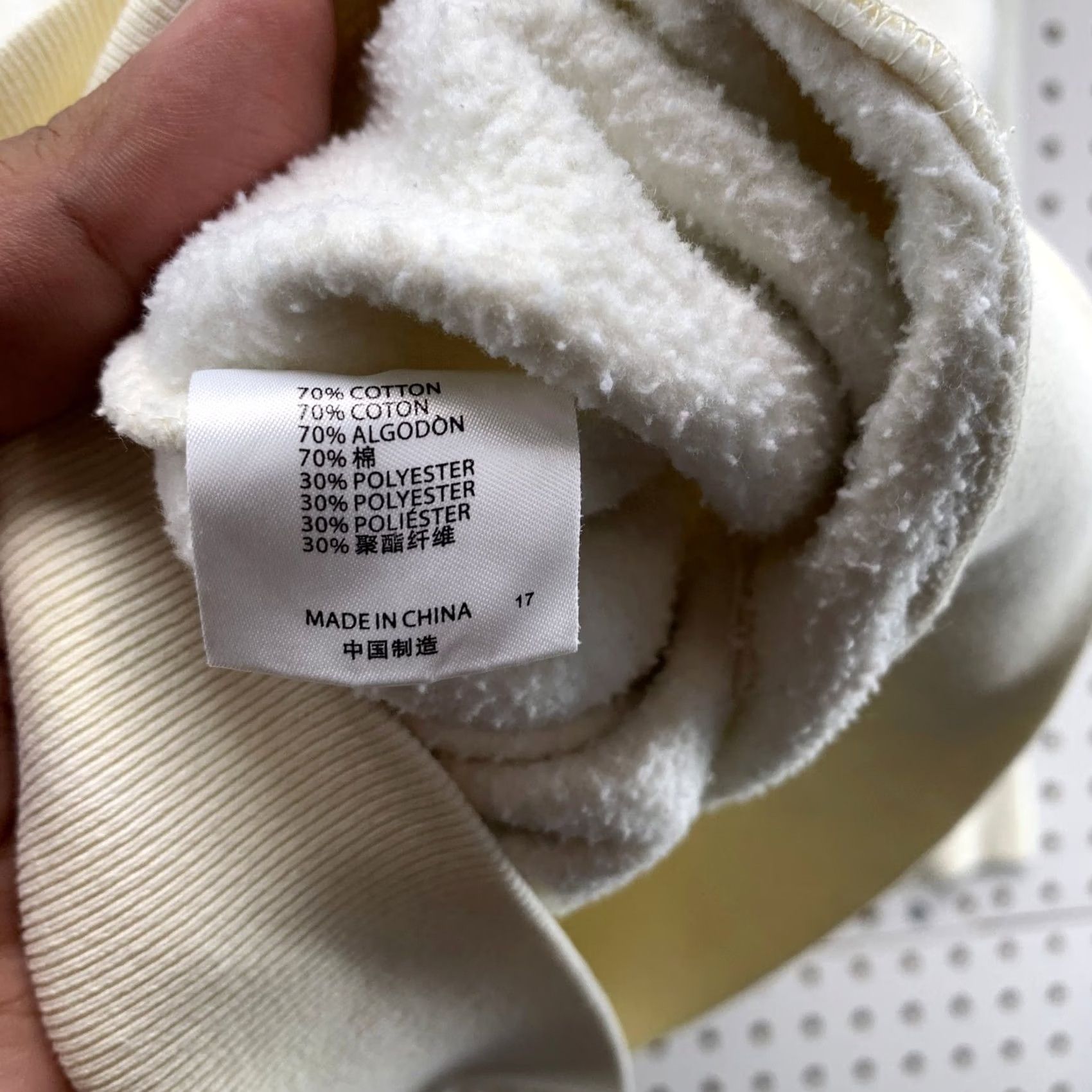 Brandy Melville Brandy Melville Zip Hoodie Sweatshirt Womens One Size Beige Heavyweight Oversize Size ONE SIZE - 7 Thumbnail