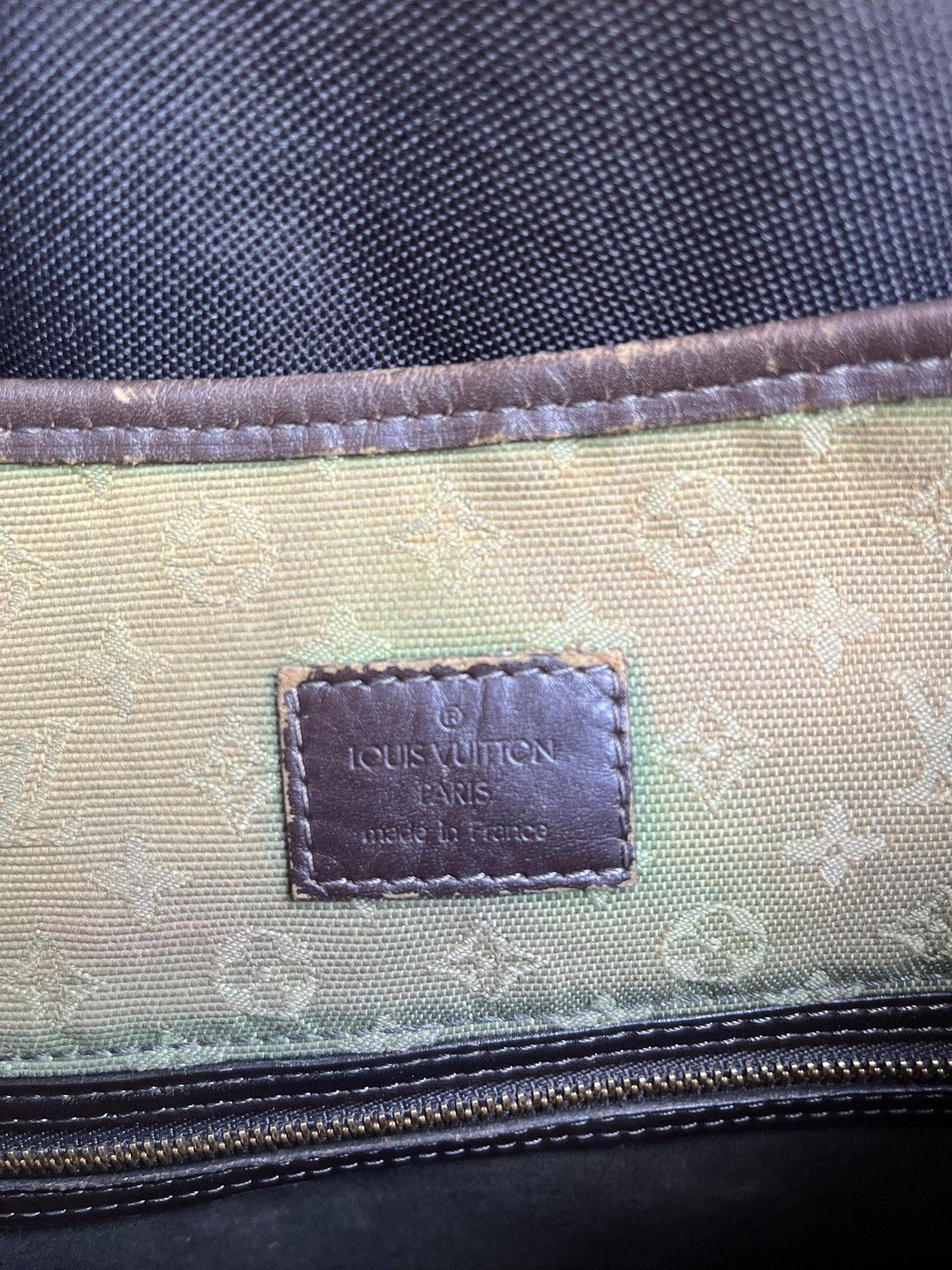 Louis Vuitton Auth LOUIS VUITTON Green Monogram Mini Lin Mary Kate Besace Size ONE SIZE - 13 Thumbnail