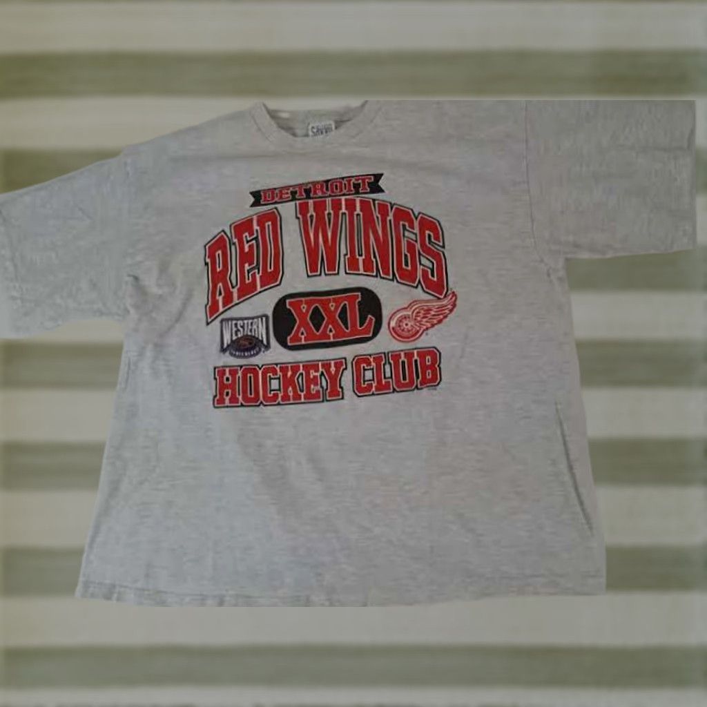 Vintage VINTAGE Detroit Red Wings Hockey Savvy T-Shirt USA 2XL Light Grey XS? Size US XXL / EU 58 / 5 - 1 Thumbnail