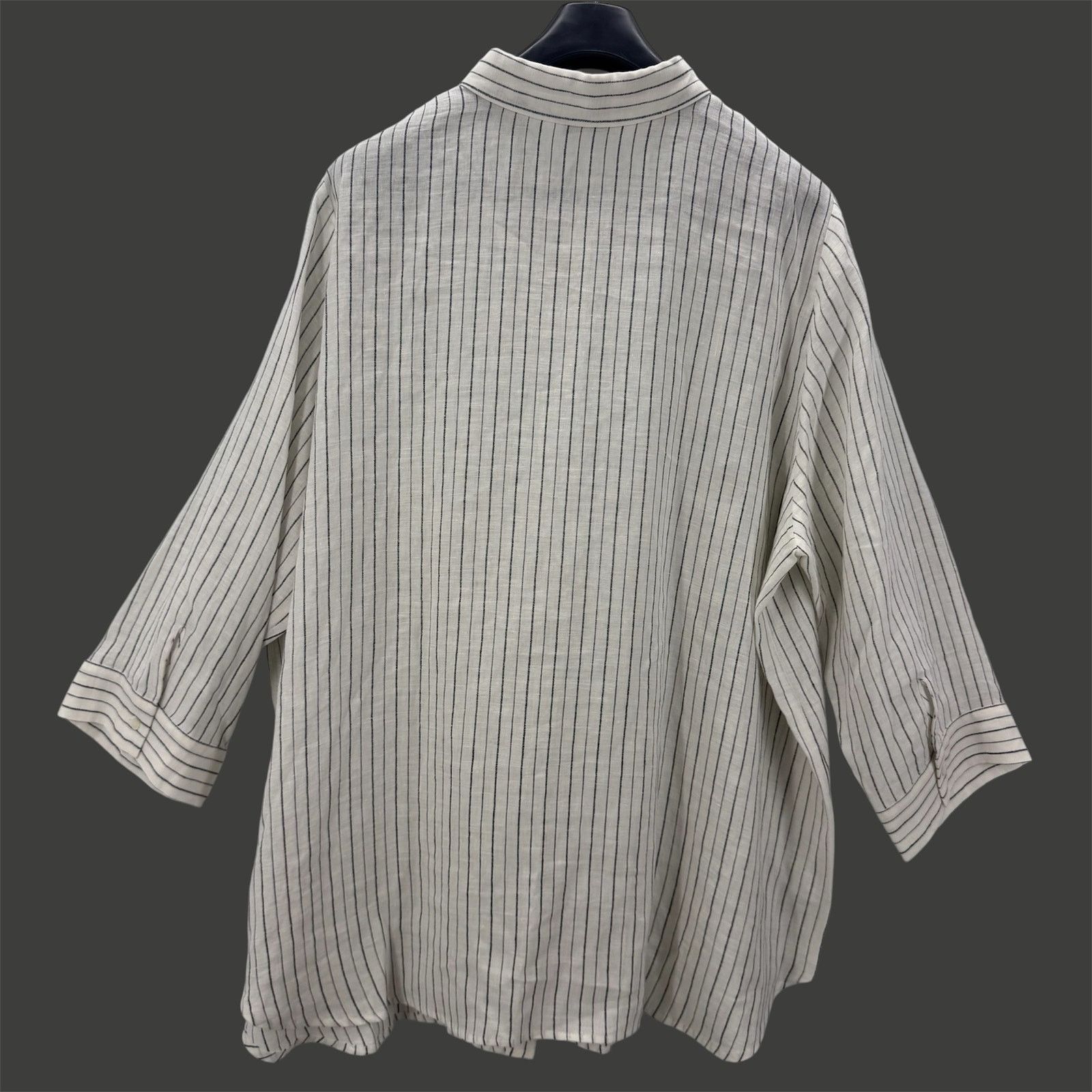 Marina Rinaldi Marina Rinaldi Federica Linen Button Up Striped PLUS US 24 Size 3XL / US 20-22 - 2 Thumbnail