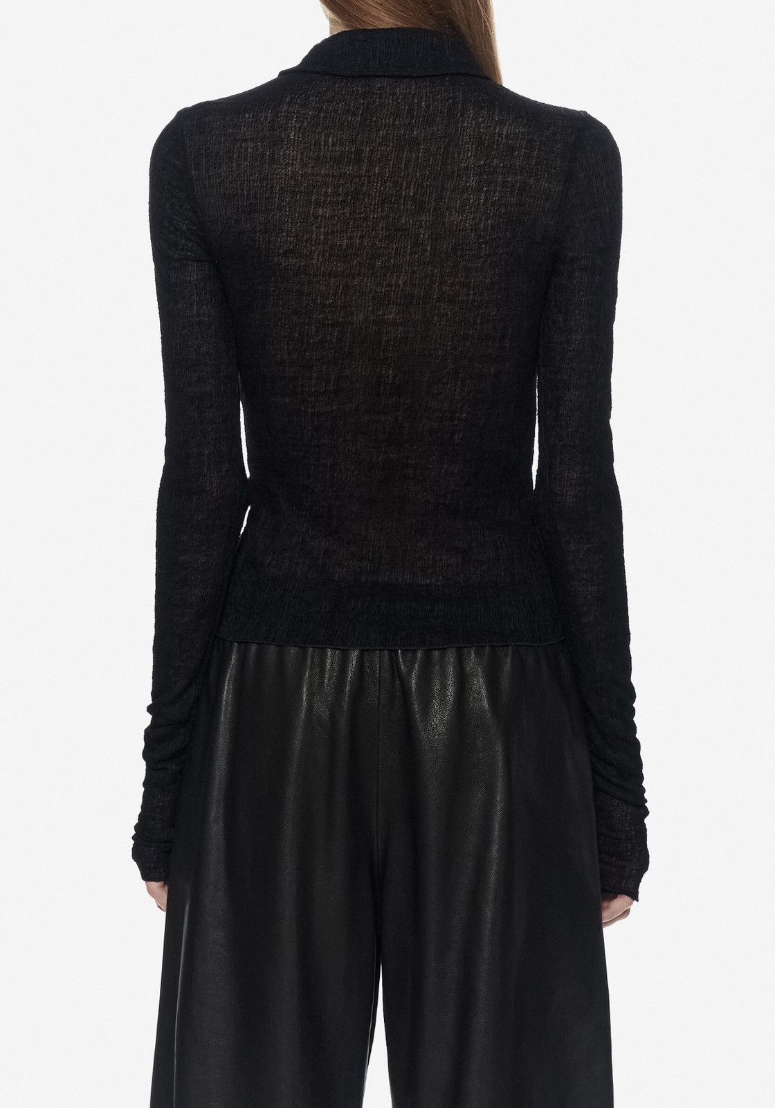 Ann Demeulemeester Last Ann Demeulemeester Wool Blend Black Cardigan Size XS / US 0-2 / IT 36-38 - 2 Thumbnail