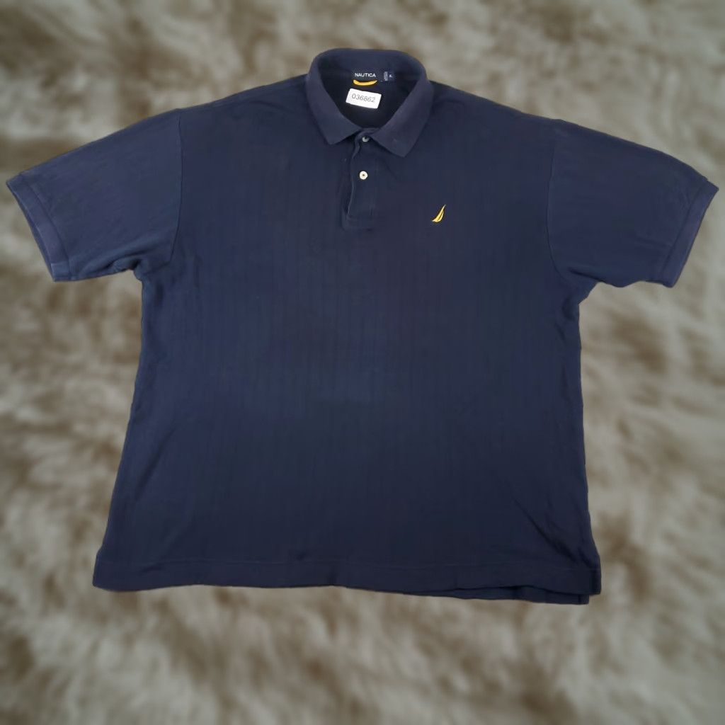 Nautica Nautica Polo Shirt Mens XL Blue Solid Short Sleeve Button Collar Classic Preppy Sports Logo Casual Shirt Mens XL Blue Size US XL / EU 56 / 4 - 1 Thumbnail