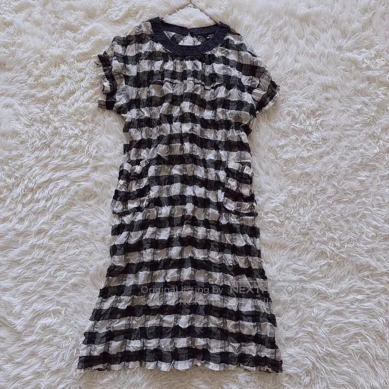 Comme des Garcons Comme des Garcons Silk-linen short-sleeved plaid skirt Size M / US 6-8 / IT 42-44 - 1 Thumbnail