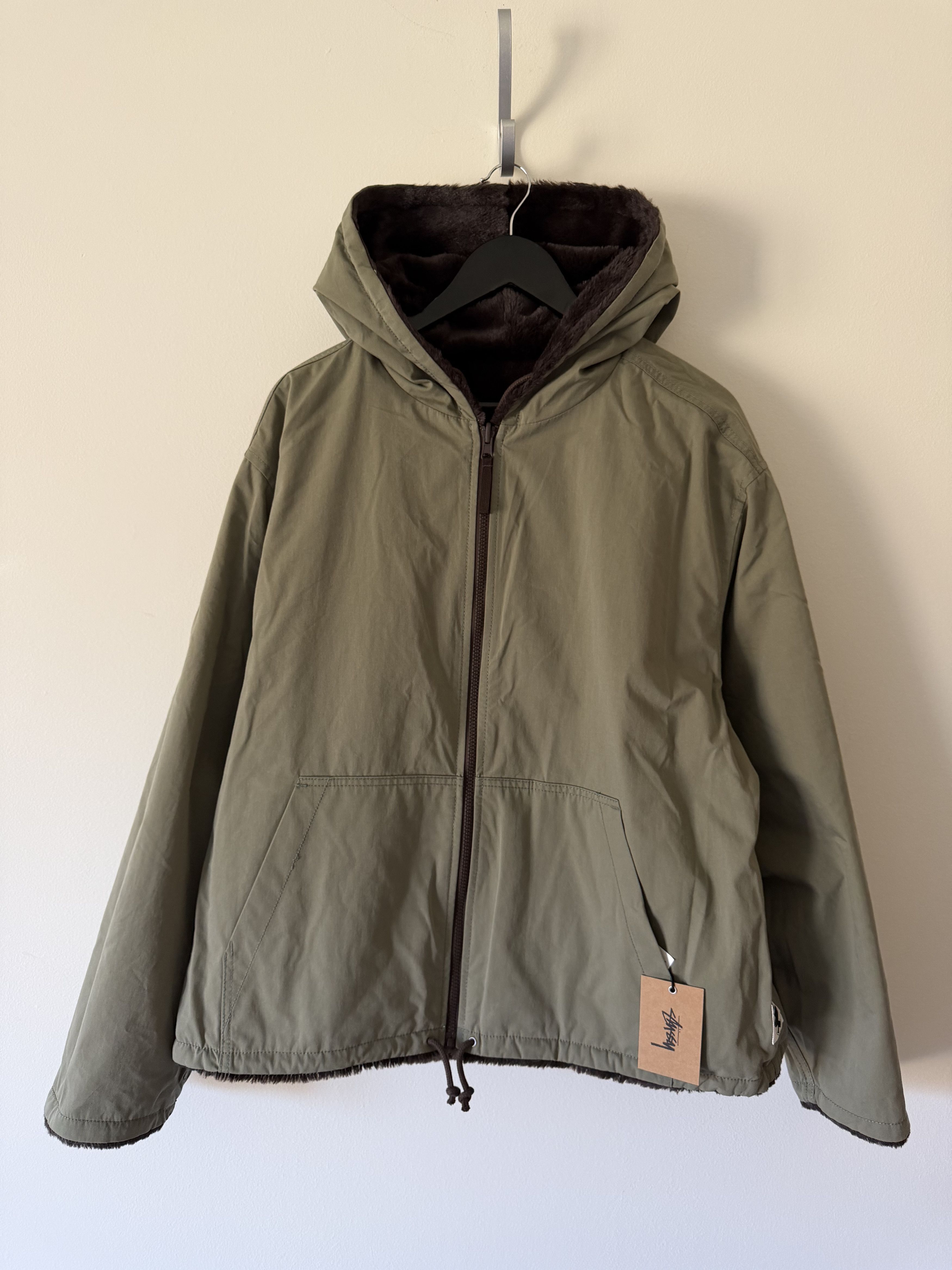 Stussy Stussy Reversible Hooded Jacket in Brown Green Size US XL / EU 56 / 4 - 6 Thumbnail