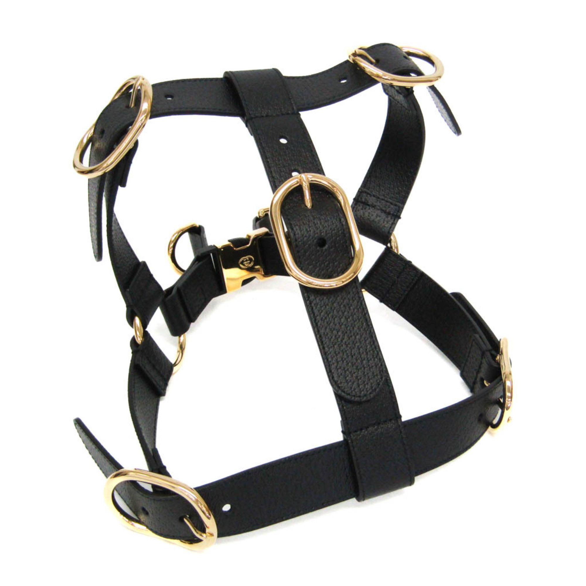 Gucci Gucci Interlocking G Pet Harness Large Size 695253 Dog Harness Leather Black Size ONE SIZE - 1 Thumbnail