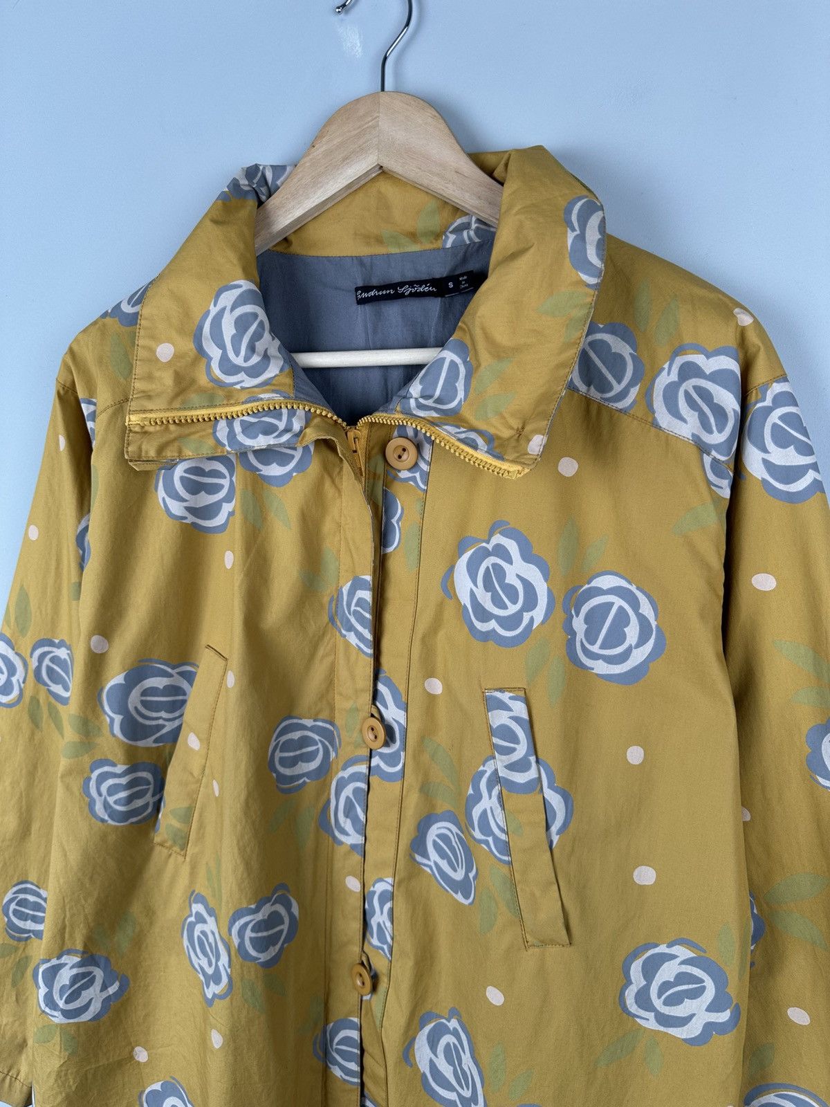 Gudrun Sjoden GUDRUN SJODEN Rain Coat Jacket Flowers Womens Size S / US 4 / IT 40 - 4 Thumbnail