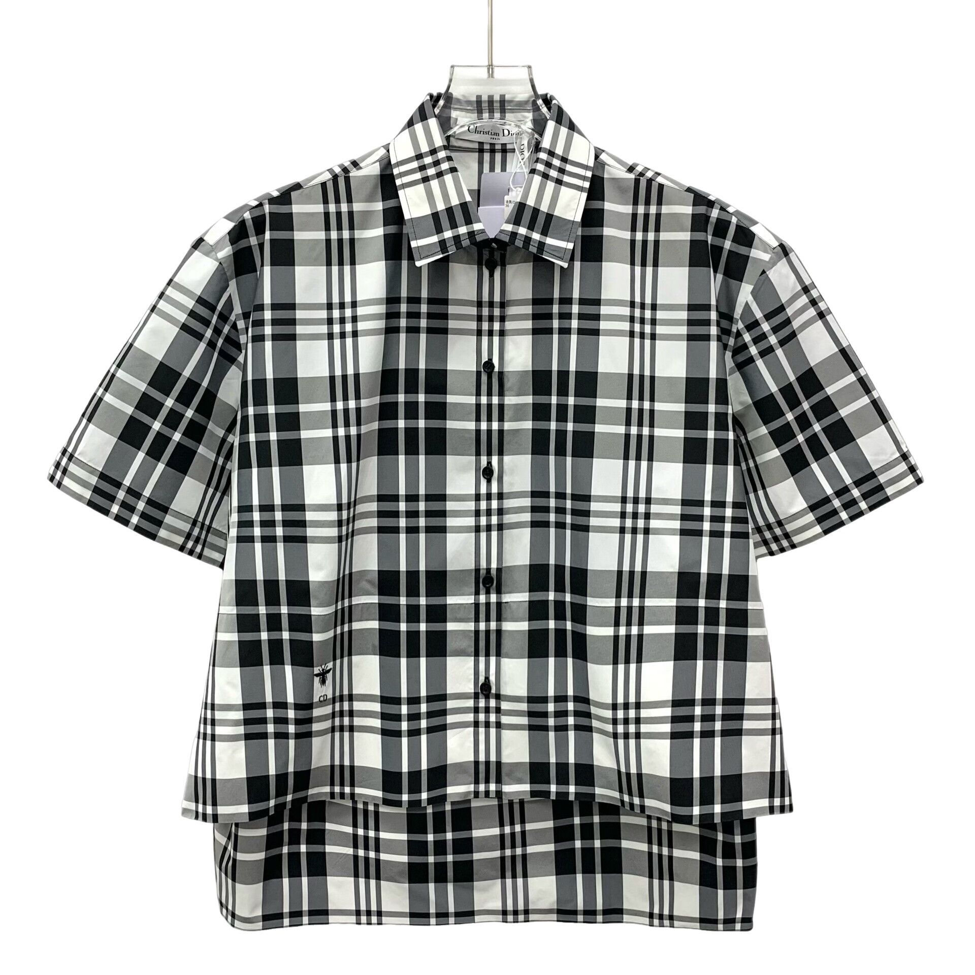 Dior Dior Bee Logo Plaid Check Short Sleeve Shirt FR 34 Size XS / US 0-2 / IT 36-38 - 1 Thumbnail