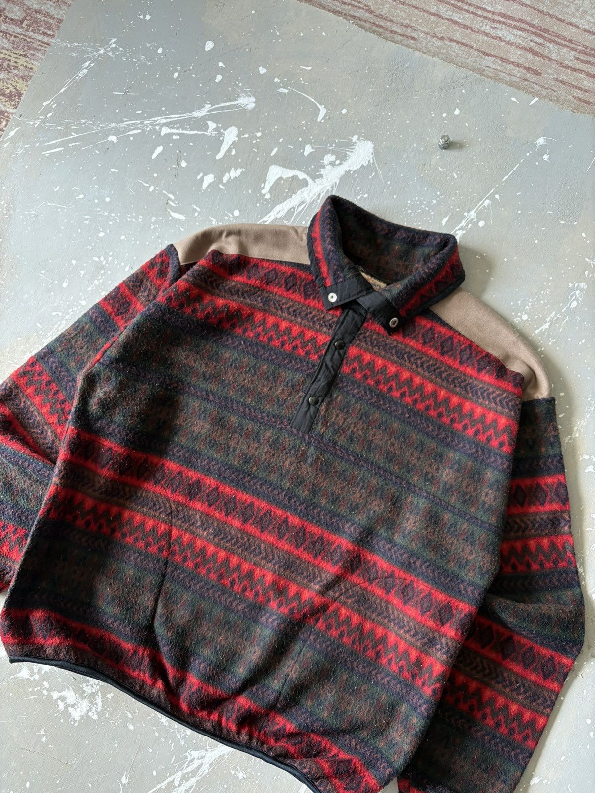 Vintage Vintage Sunset-Shirts Canada Navajo Aztec Fleece Pullover Size US L / EU 52-54 / 3 - 3 Thumbnail