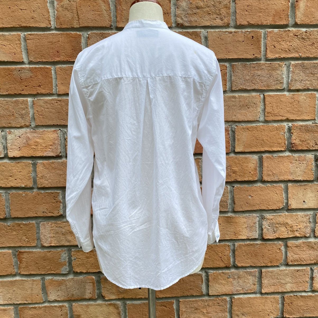 Zucca Zucca White Fitted Button-Up Shirt Size XS / US 0-2 / IT 36-38 - 2 Thumbnail