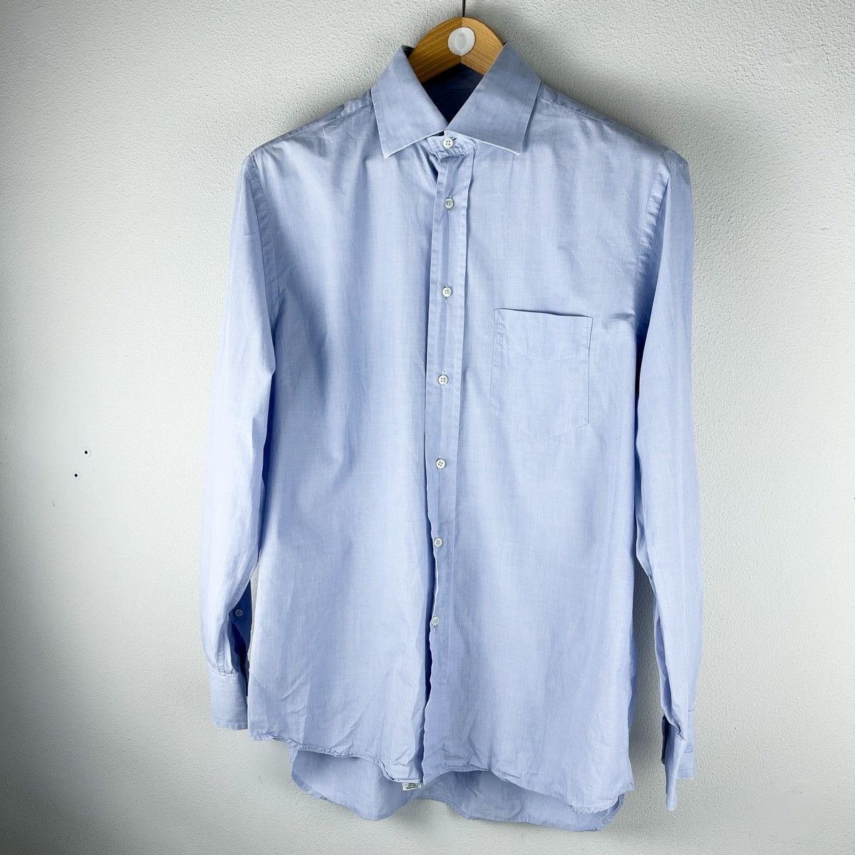 Balenciaga × Vintage BALENCIAGA LUXURY VINTAGE PURO COTONE BLUE STRIPED 43/17 Size US M / EU 48-50 / 2 - 2 Thumbnail