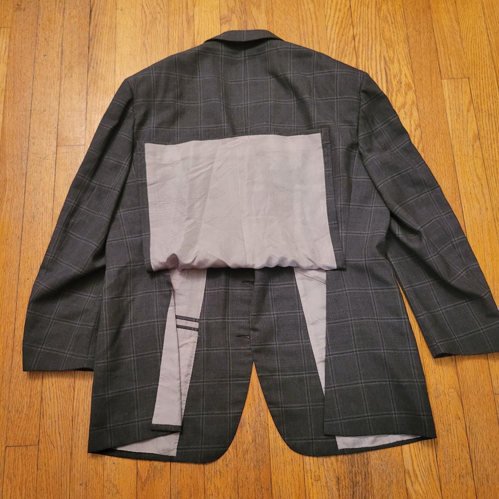 Brioni Brioni 44R Blazer Grey Windowpane Plaid Wool AUGUSTO Preppy Size 44R - 9 Thumbnail