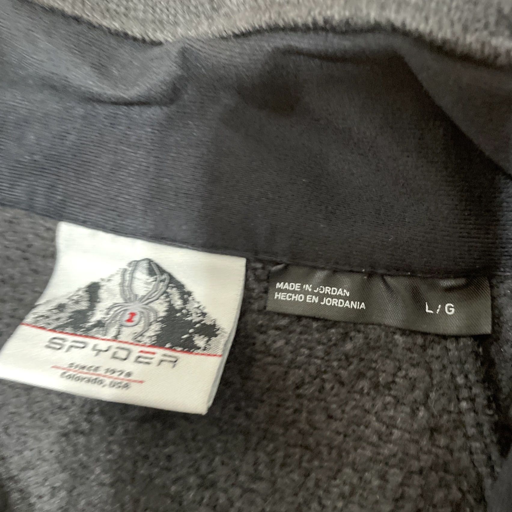 Spyder Spyder Full Zip Jacket Men L Gray Black Knit Athletic Layer Warm Size US L / EU 52-54 / 3 - 6 Thumbnail