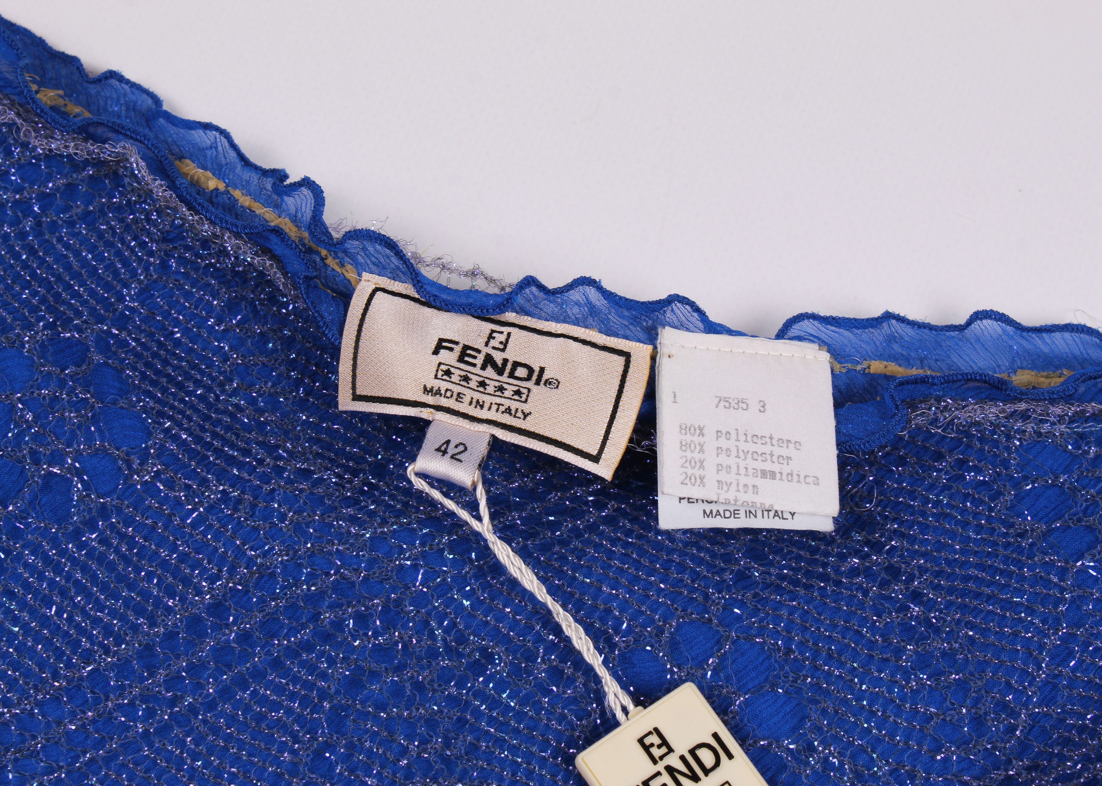 Fendi × Karl Lagerfeld Rare Fendi by Karl Lagerfeld SS 2000 Runway Silk Skirt Size 32" / US 10 / IT 46 - 4 Thumbnail