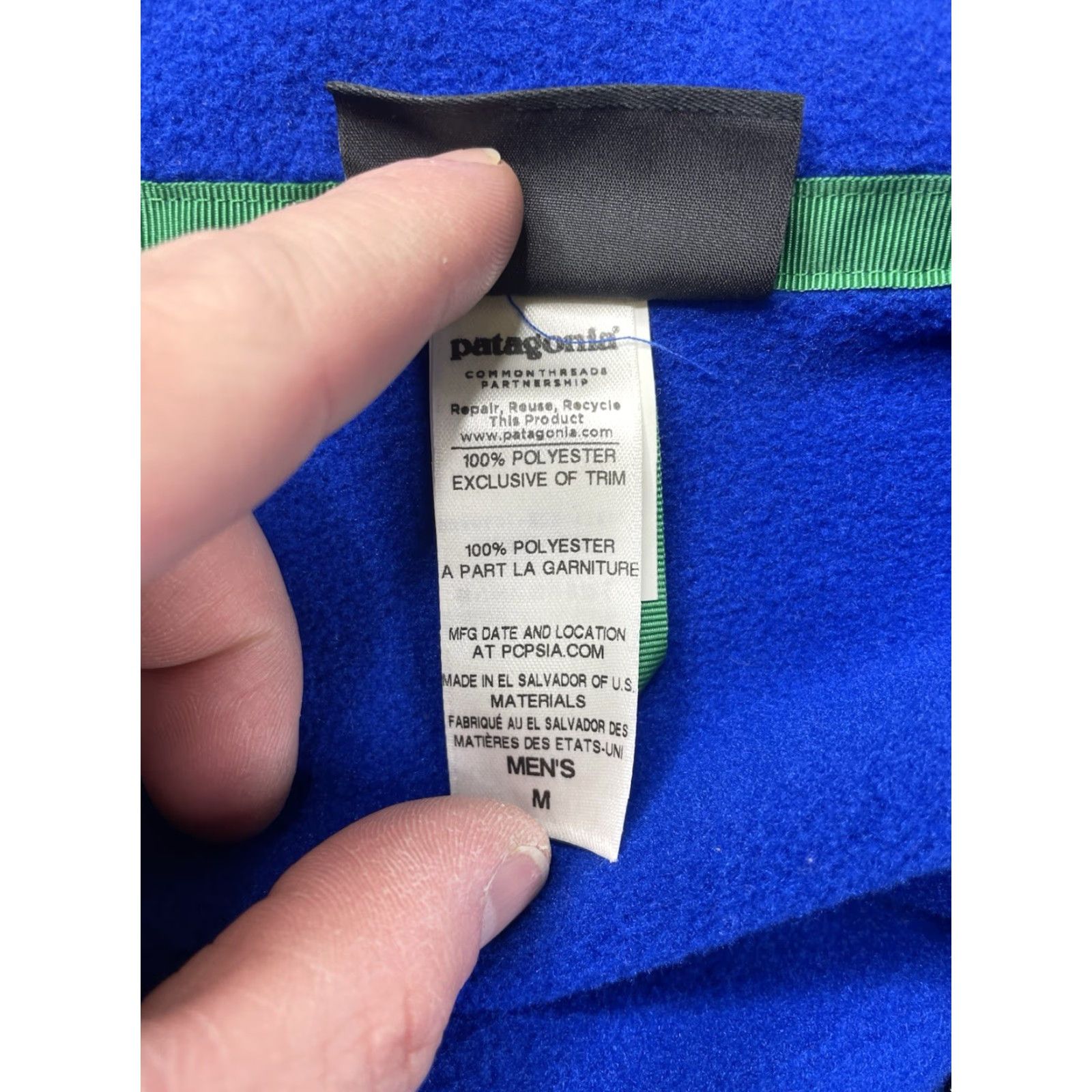 Patagonia Patagonia Synchilla Snap-T Fleece Vest Full Zip Adult Medium Blue Sample Mens Size US M / EU 48-50 / 2 - 3 Thumbnail