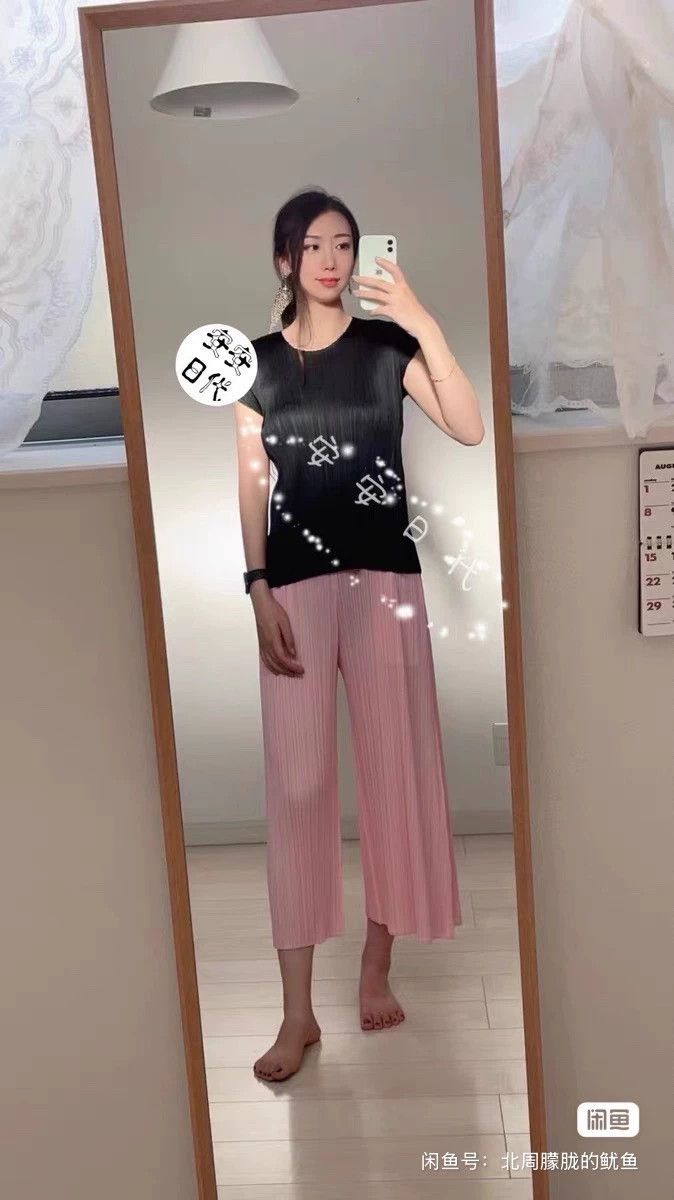 Issey Miyake Issey Miyake size:4 Kelp cherry blossom pink pleated short Size M / US 6-8 / IT 42-44 - 3 Thumbnail