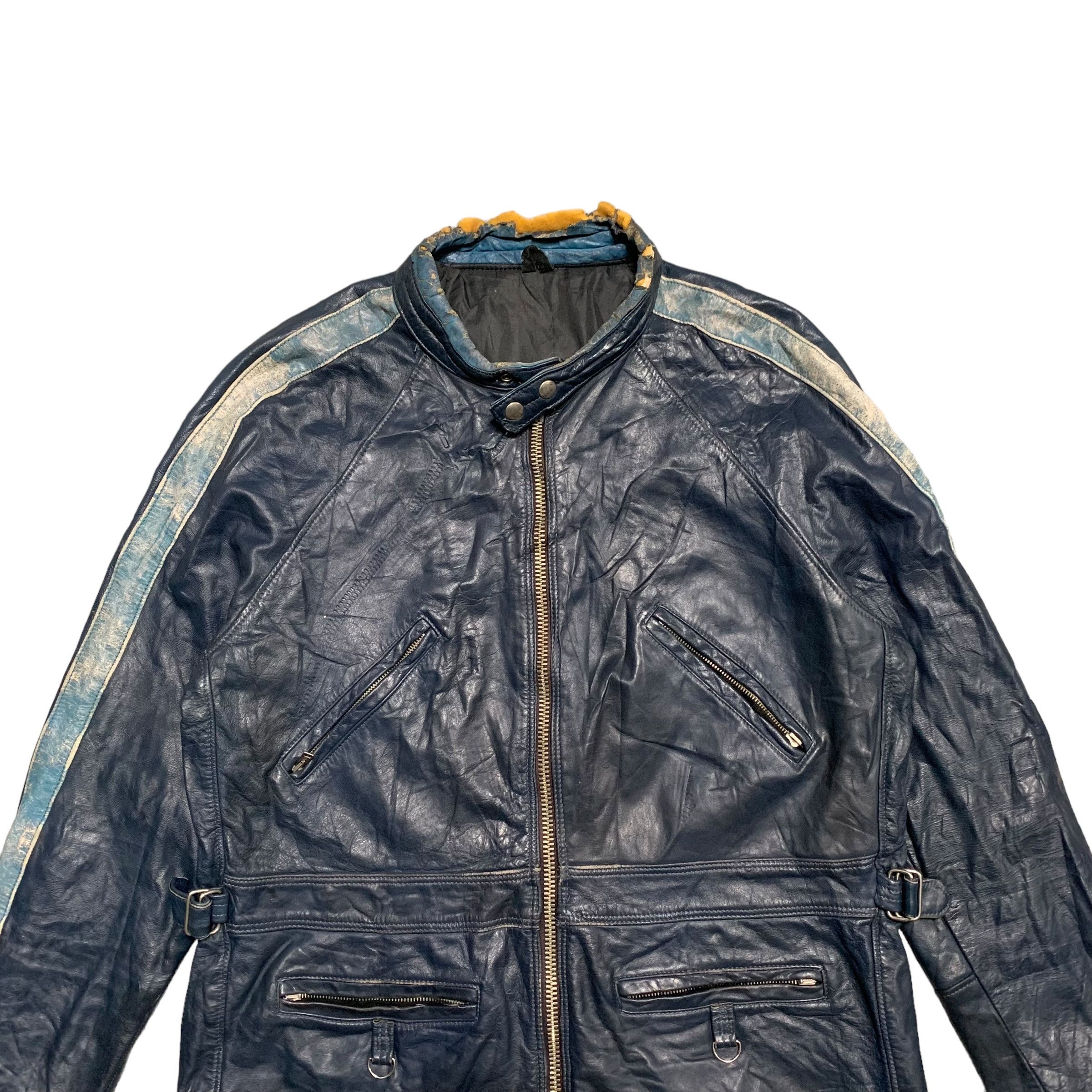 Other Vintage Drospo Biker Leather Jacket Size US L / EU 52-54 / 3 - 3 Thumbnail