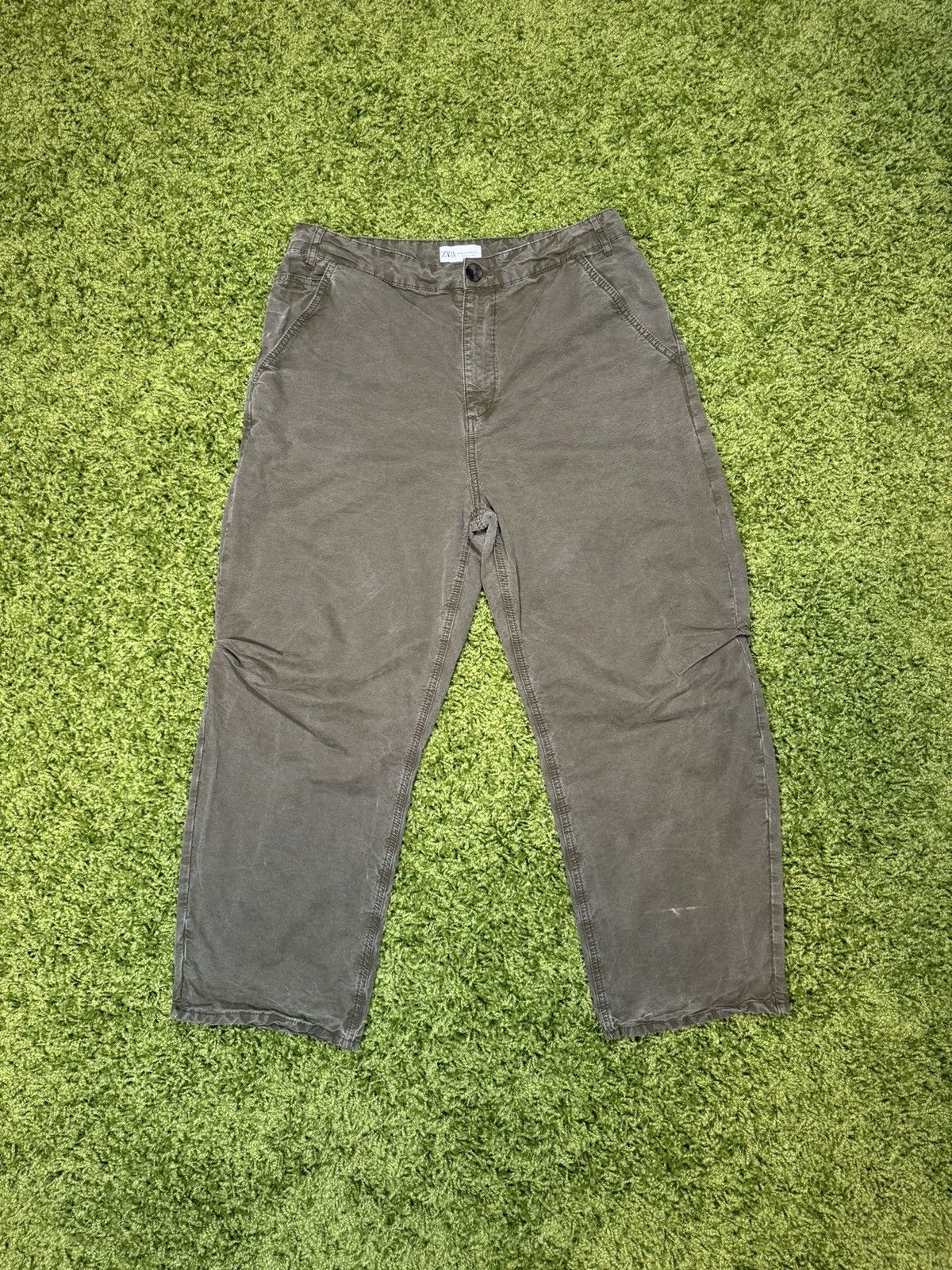 Zara Zara Baggy Olive Pants Size US 34 / EU 50 - 1 Thumbnail