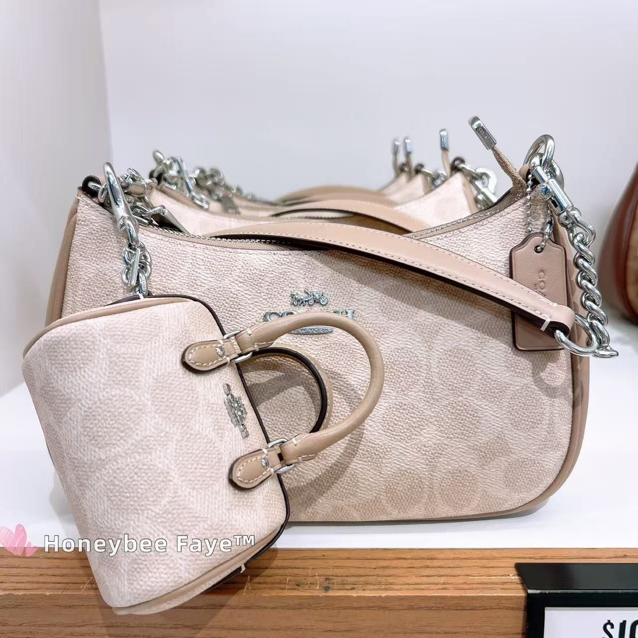 Coach Mini Rowan Bag Charm In Signature Canvas CX068 Size ONE SIZE - 2 Thumbnail
