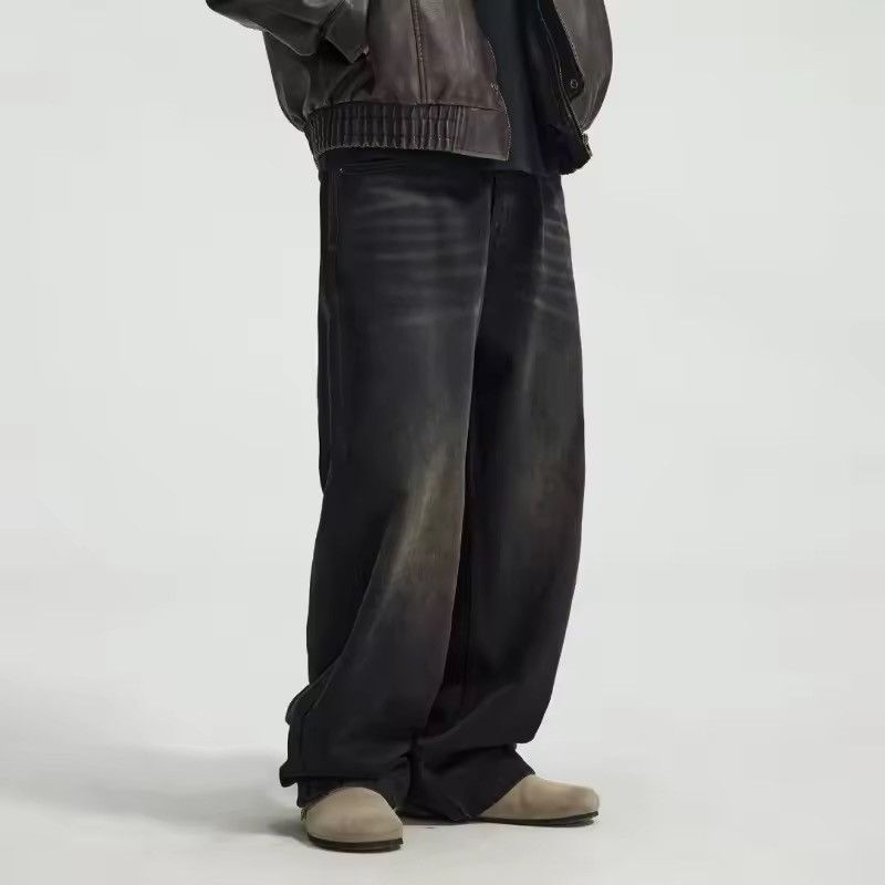 Jean Black Washed Relaxed Jeans Size US 31 - 3 Thumbnail