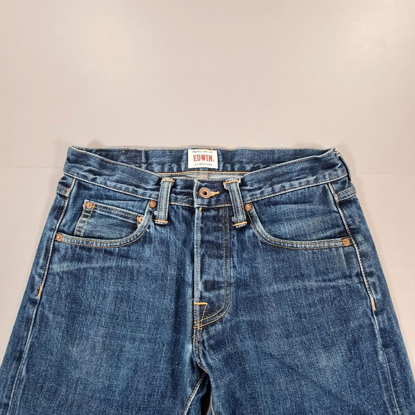 Edwin Edwin ED-55 Jeans Mens W30 L30 Blue Relaxed Selvedge Japanese Denim Size US 30 / EU 46 - 4 Thumbnail