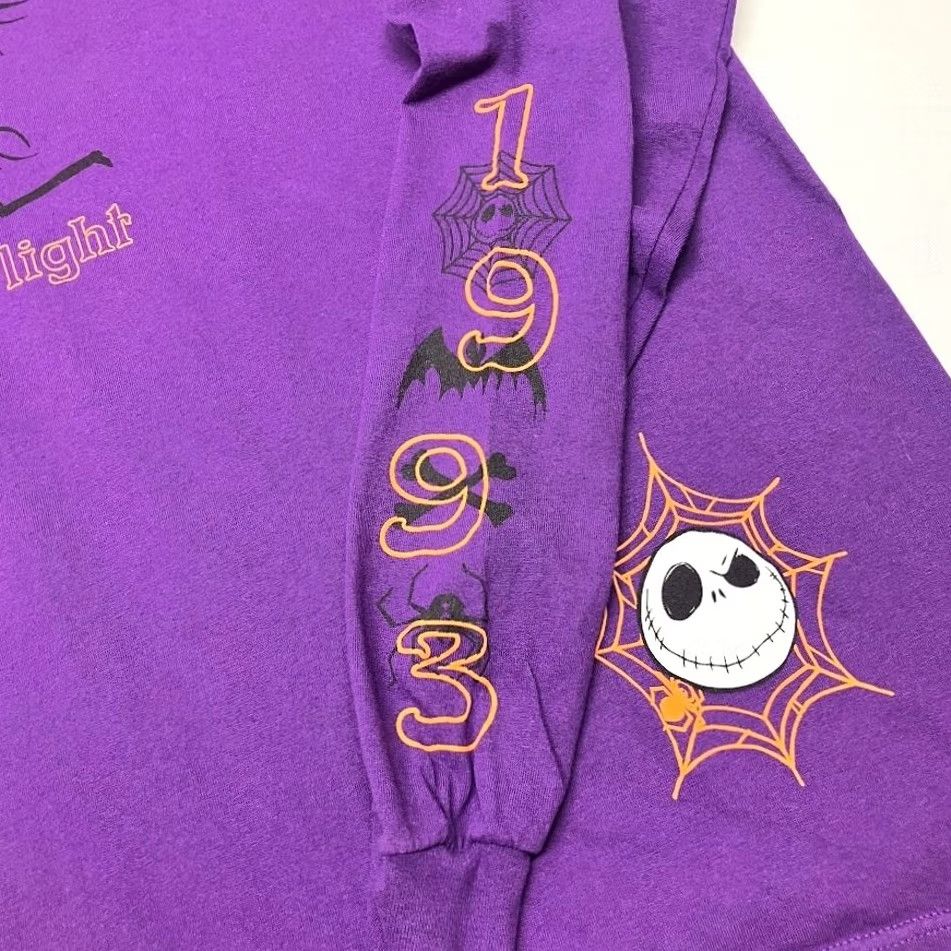 Disney Nightmare Before Christmas Disney Follow The Moonlight T Shirt Long Sleeve L Purple Mens Size US L / EU 52-54 / 3 - 6 Thumbnail