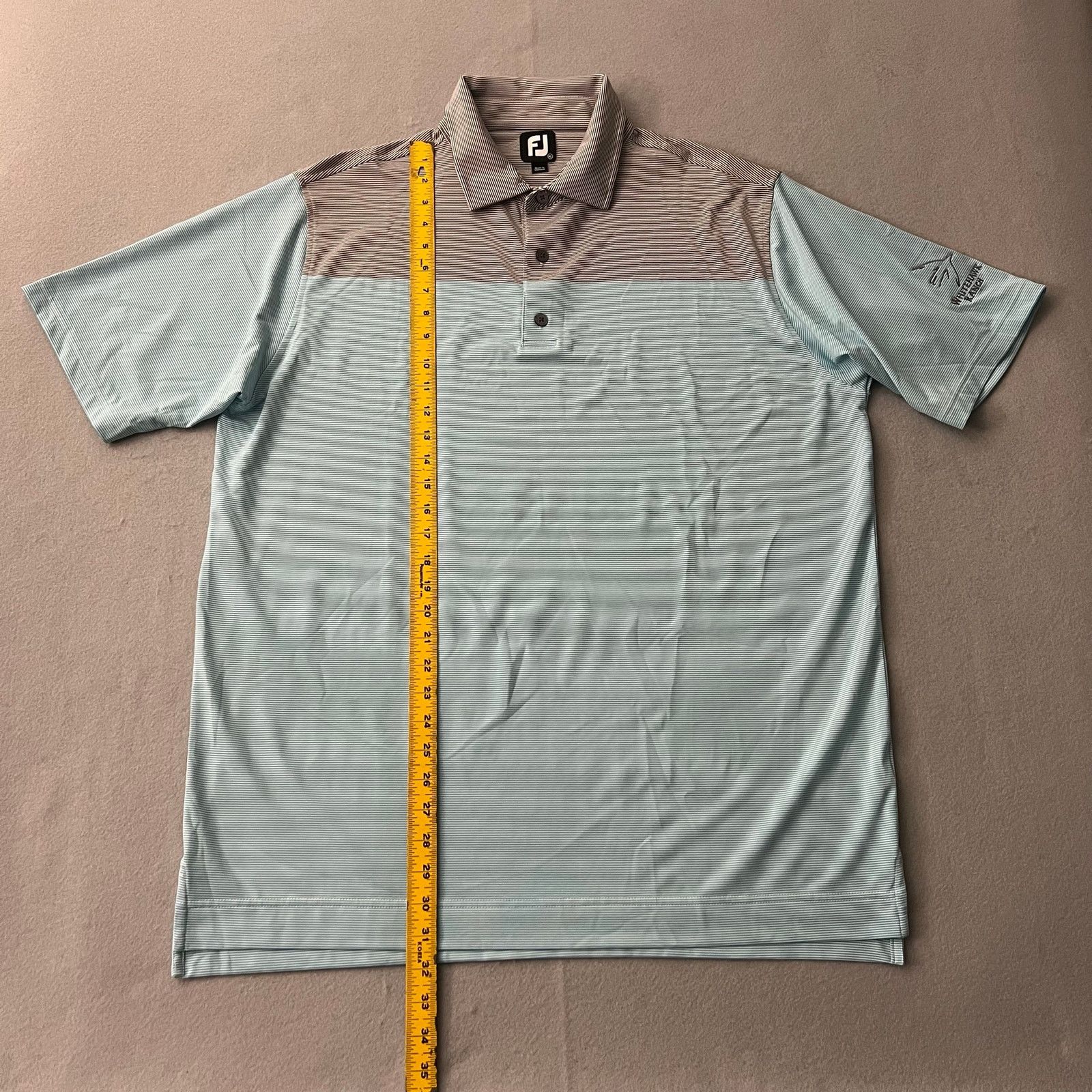 Footjoy FootJoy End-On-End Block Lisle Self Collar Golf Polo Sz XL Size US XL / EU 56 / 4 - 6 Thumbnail
