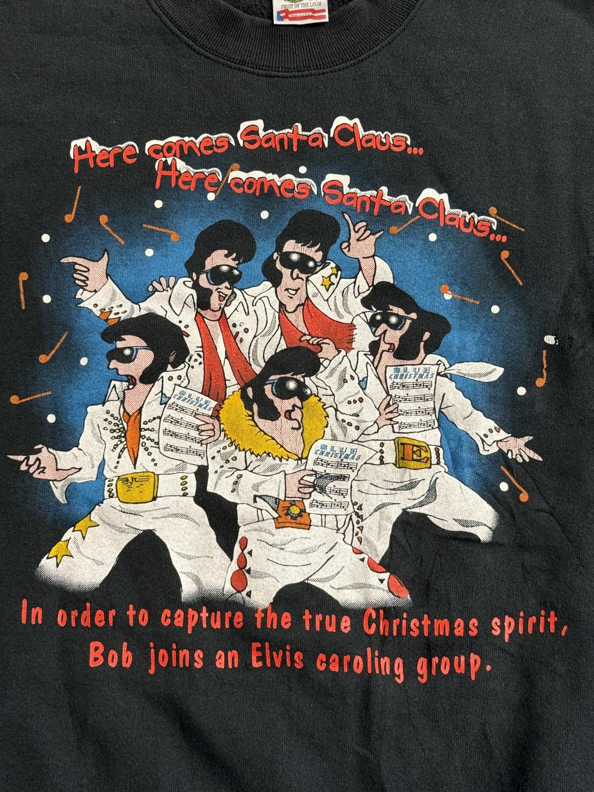 Fruit Of The Loom Vintage Elvis Impersonator Crew Elvis Presley Santa Claus XL Size US XL / EU 56 / 4 - 3 Thumbnail