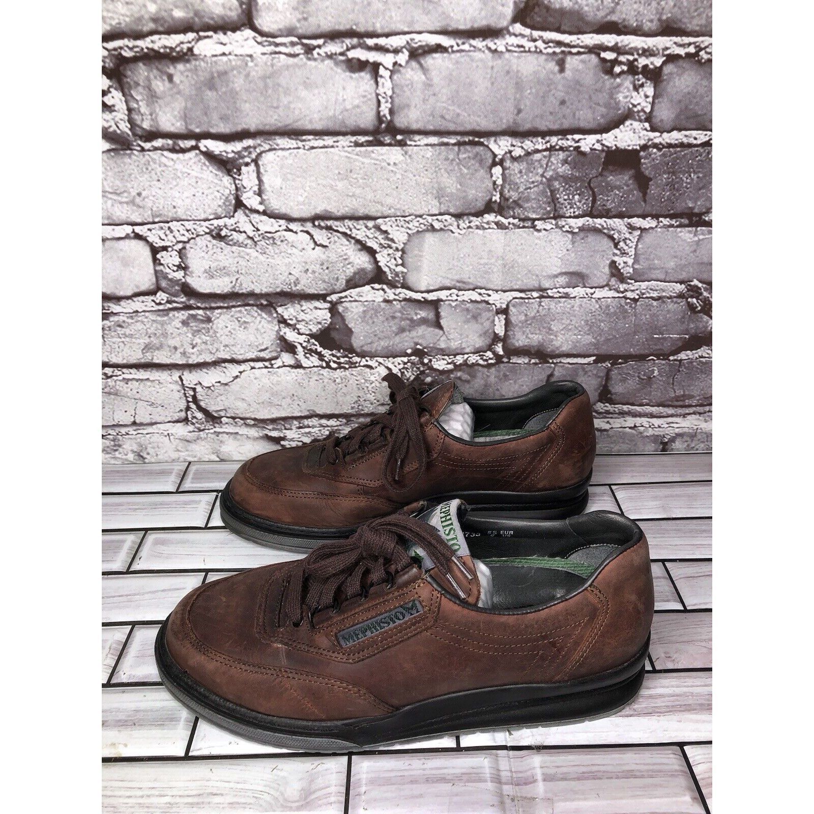 Mephisto Mephisto Runoff Air-Jet System Brown Leather Sneaker Shoes W Size US 8 / IT 38 - 18 Thumbnail