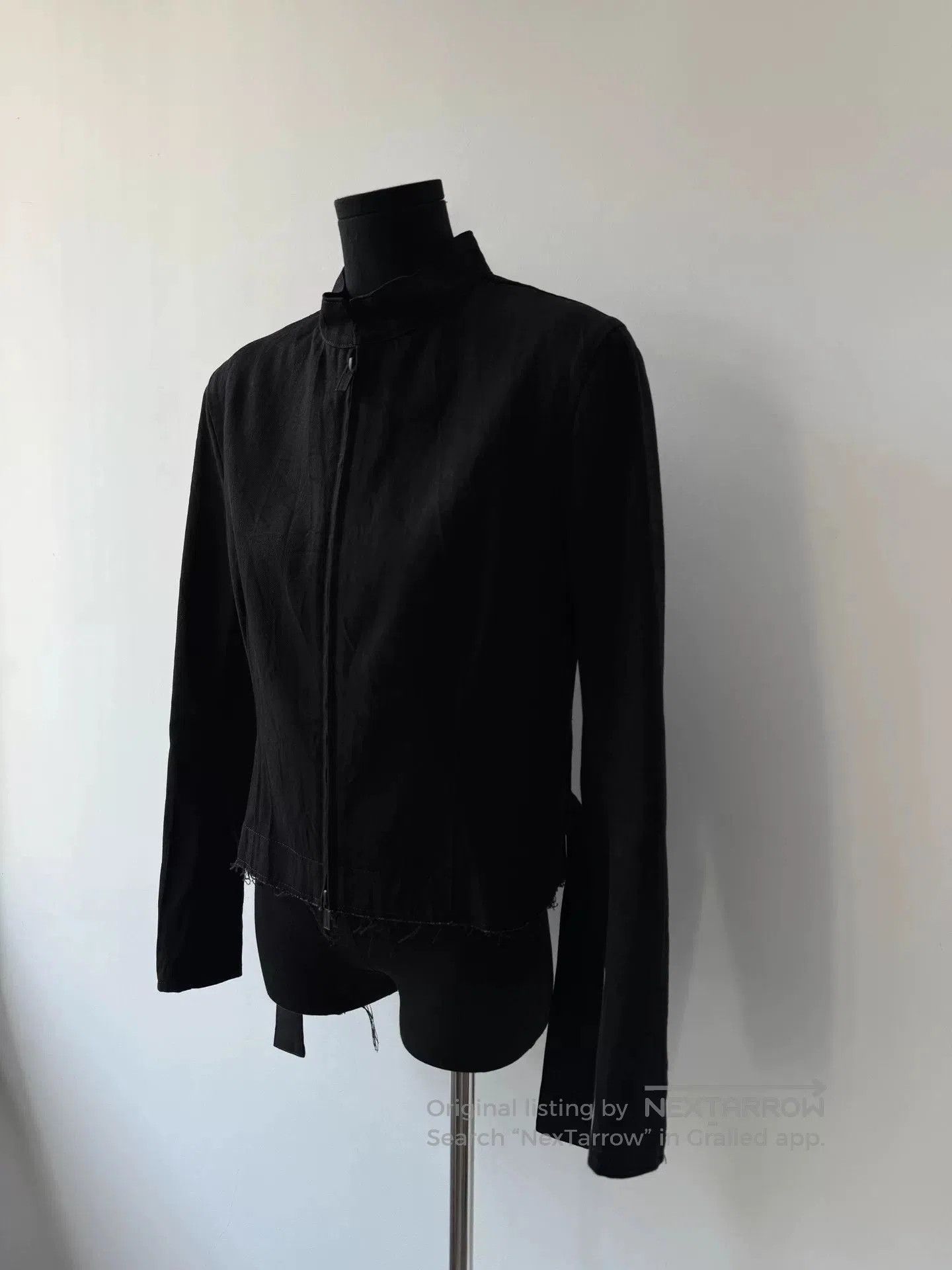 Yohji Yamamoto black cropped denim jacket by yohji yamamoto. Size S / US 4 / IT 40 - 4 Thumbnail