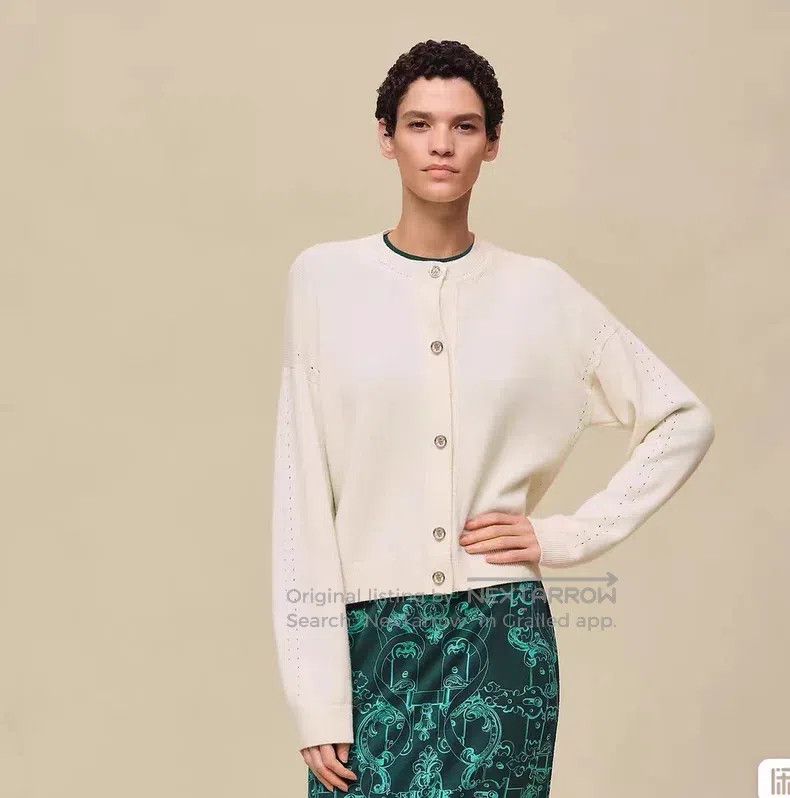 Hermes Hermes Spring/Summer 2026, Cream White Logo Silver Buckle Size XXS / US 00 / IT 34 - 1 Thumbnail