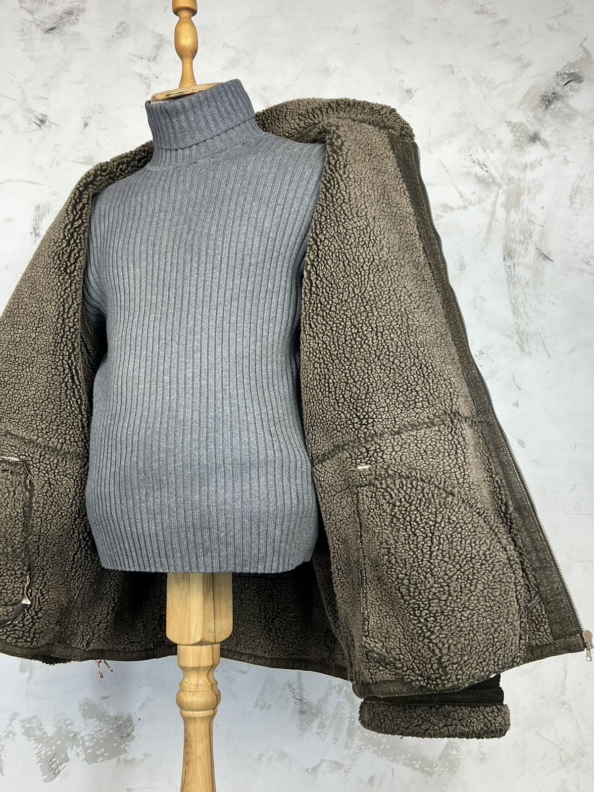 Vintage Vintage Shearling Leather Jacket Size XL - XXL Size US XXL / EU 58 / 5 - 6 Thumbnail